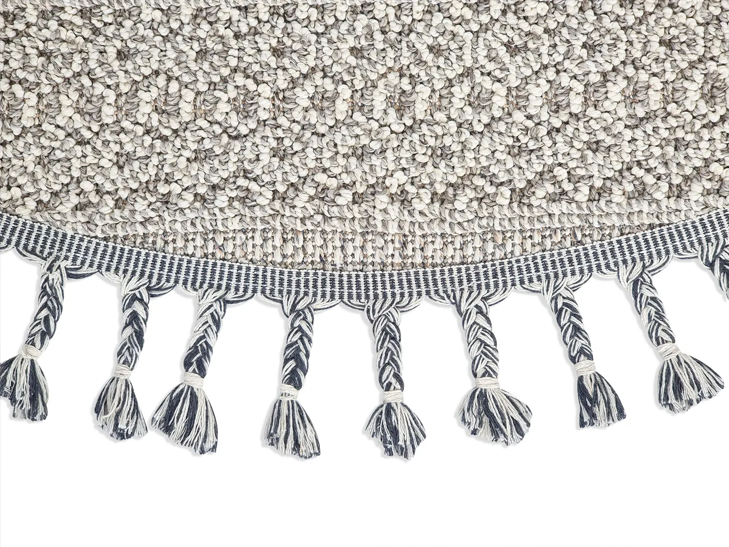 Tapis rond - Intérieur/Extérieur Athena (gris)