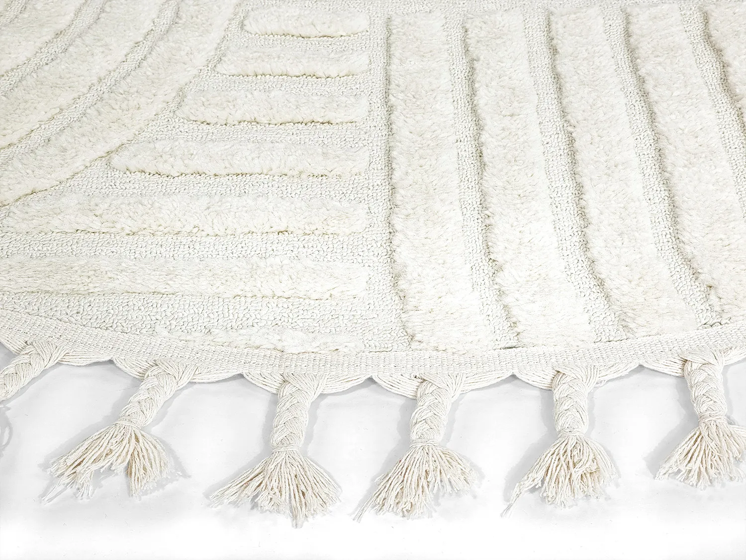 Tapis rond - Campbell (blanc cassé)
