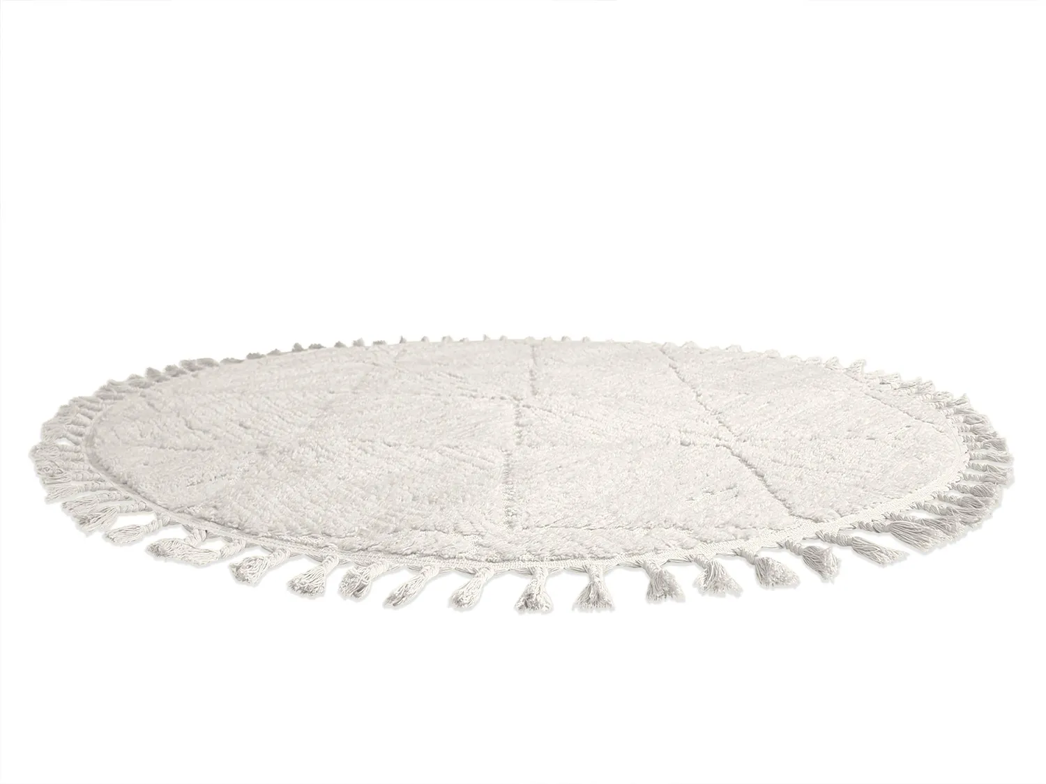 Tapis rond - Dallas (blanc cassé)