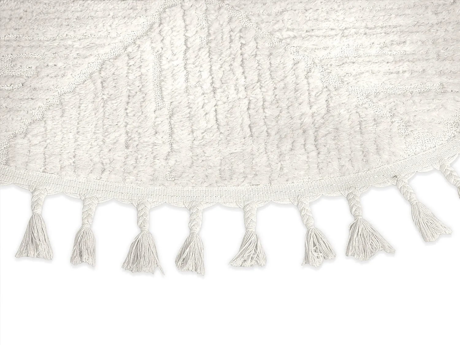 Tapis rond - Dallas (blanc cassé)