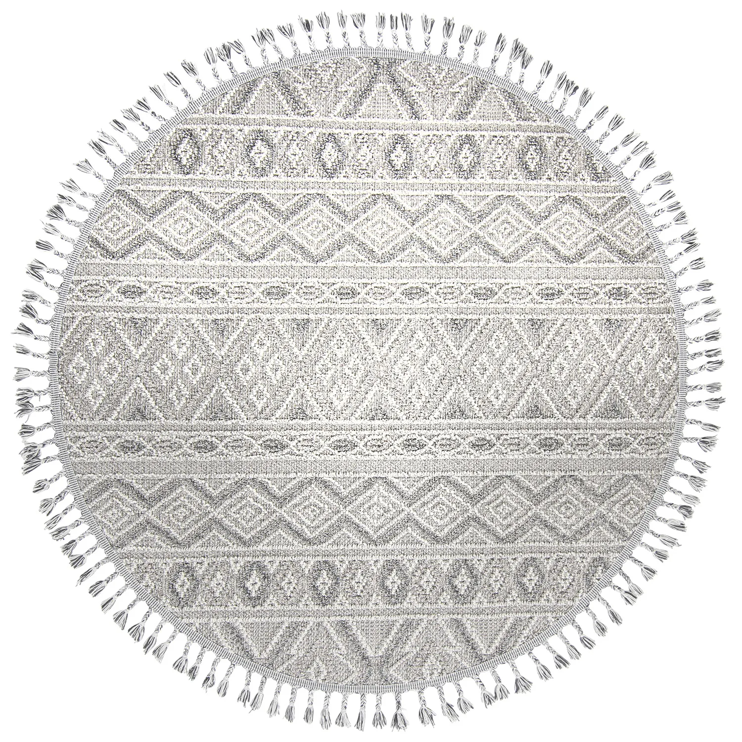 Tapis rond - Indoor/Outdoor Holland (gris)