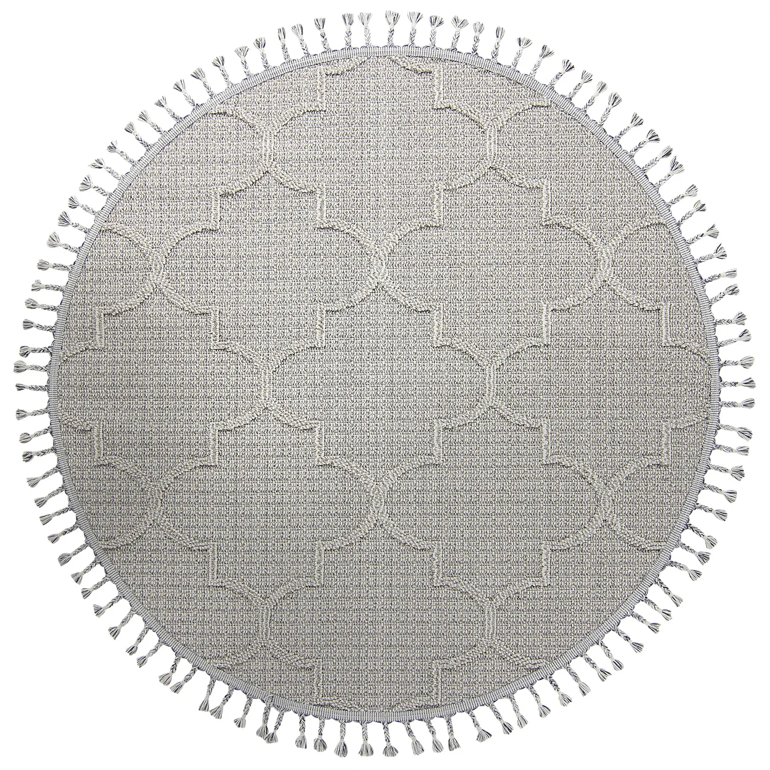 Tapis rond - Intérieur/Extérieur Santos (gris)