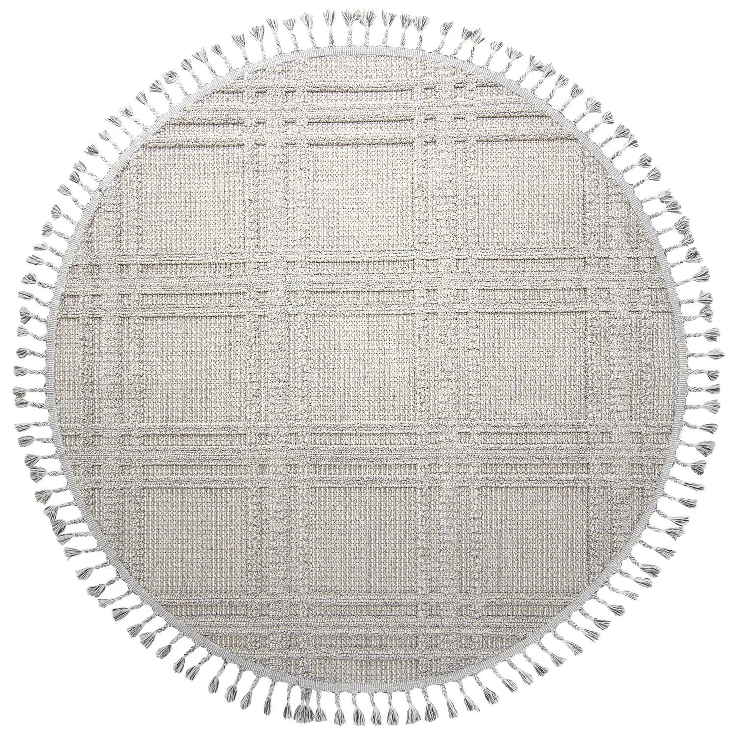Tapis rond - Intérieur/Extérieur Victoria (gris)
