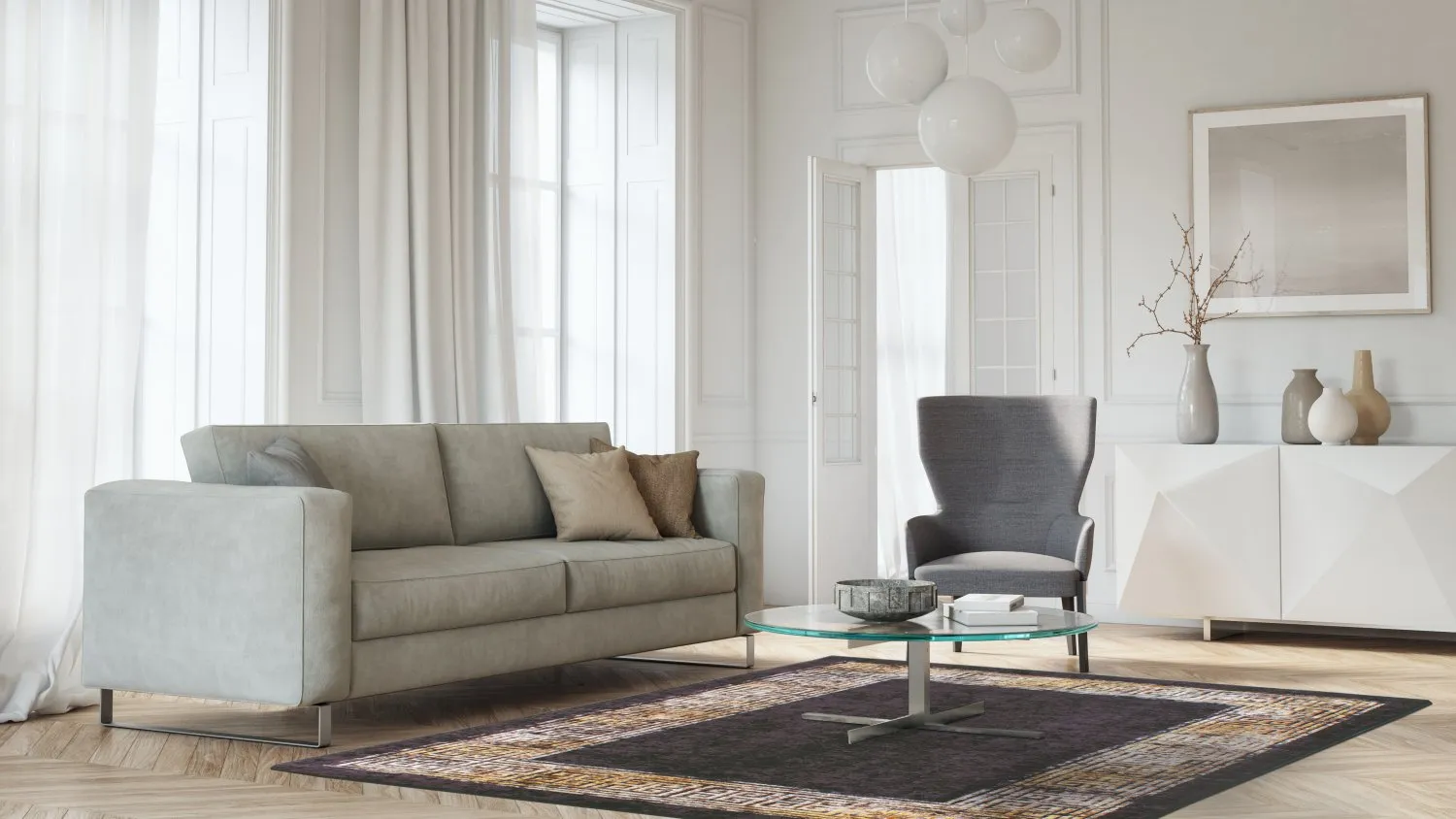 Tapis Wilton - Tilos (noir)