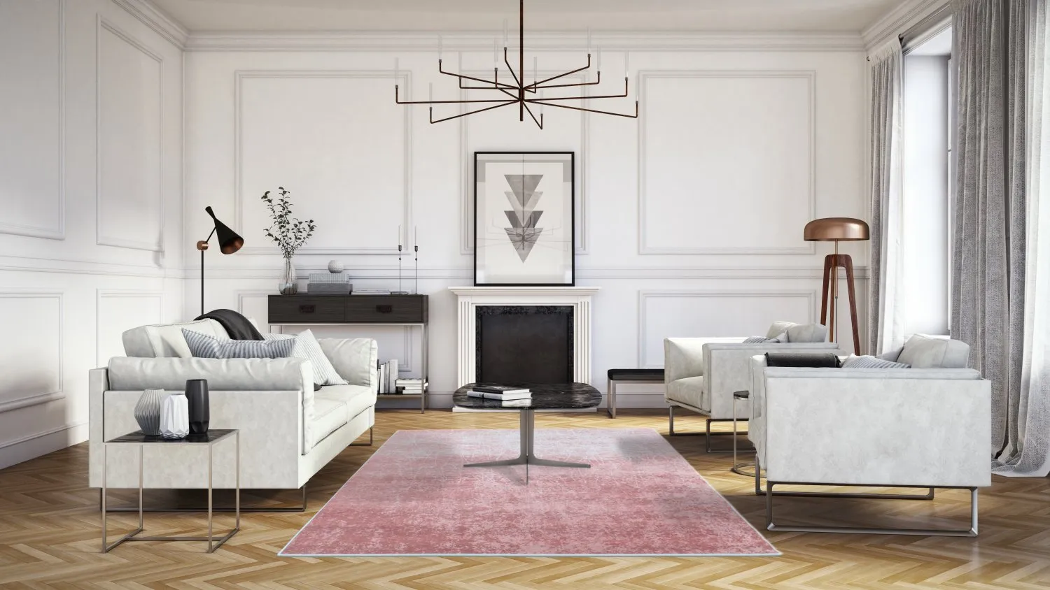 Tapis Wilton - Jervis (rose)
