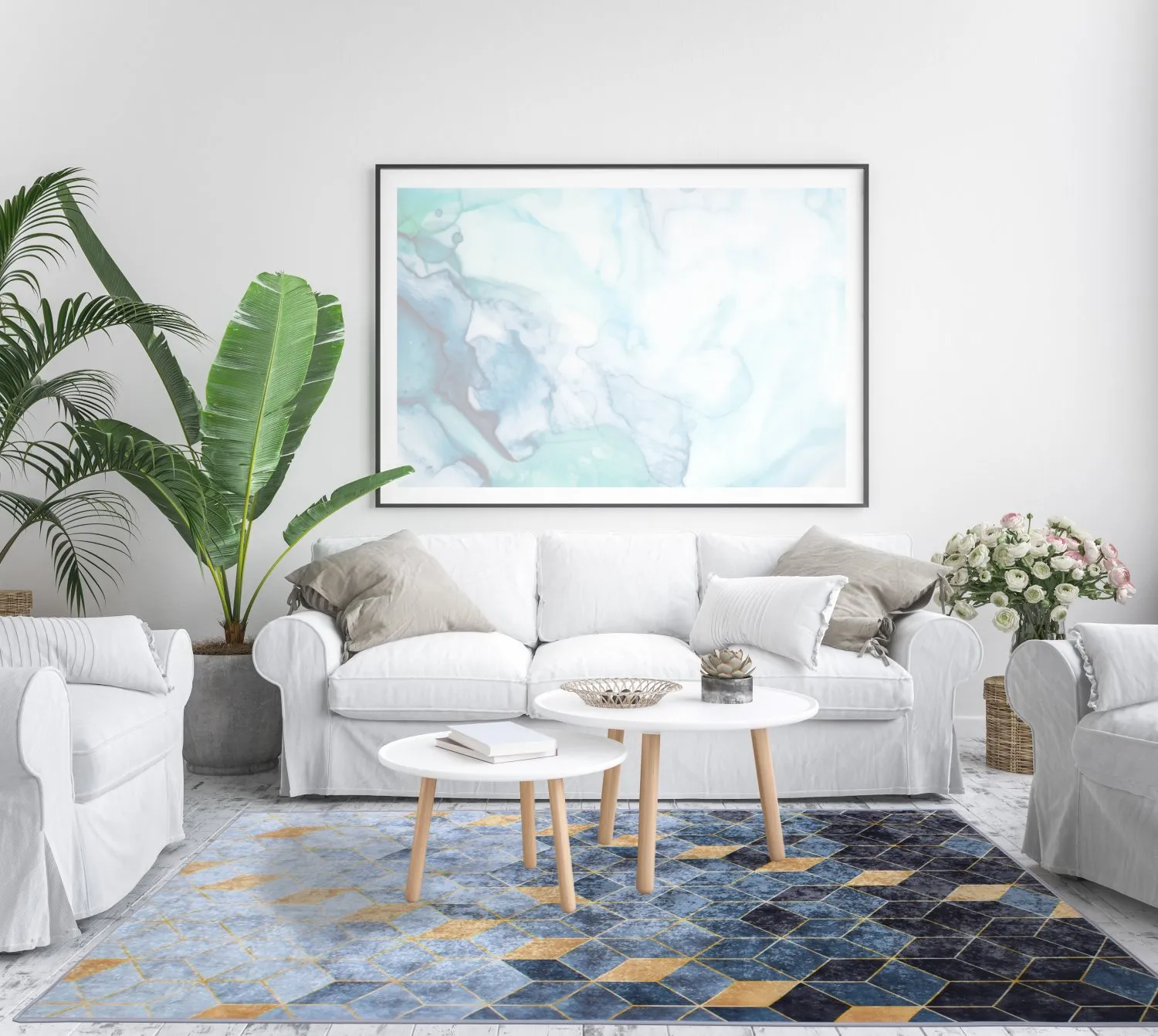 Tapis Wilton - Brigooda (bleu)