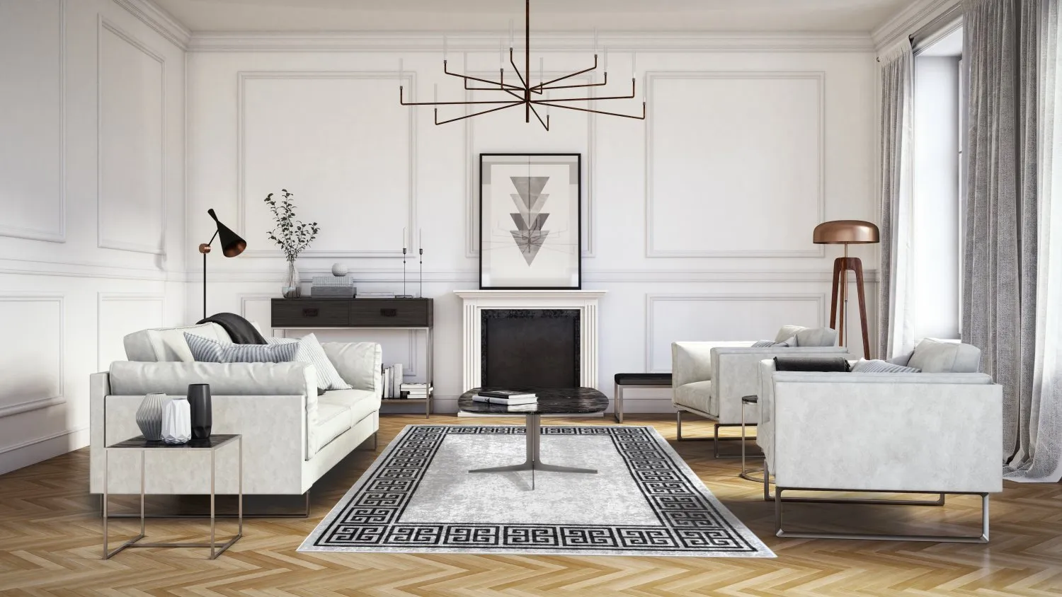Tapis Wilton - Kuba (blanc)