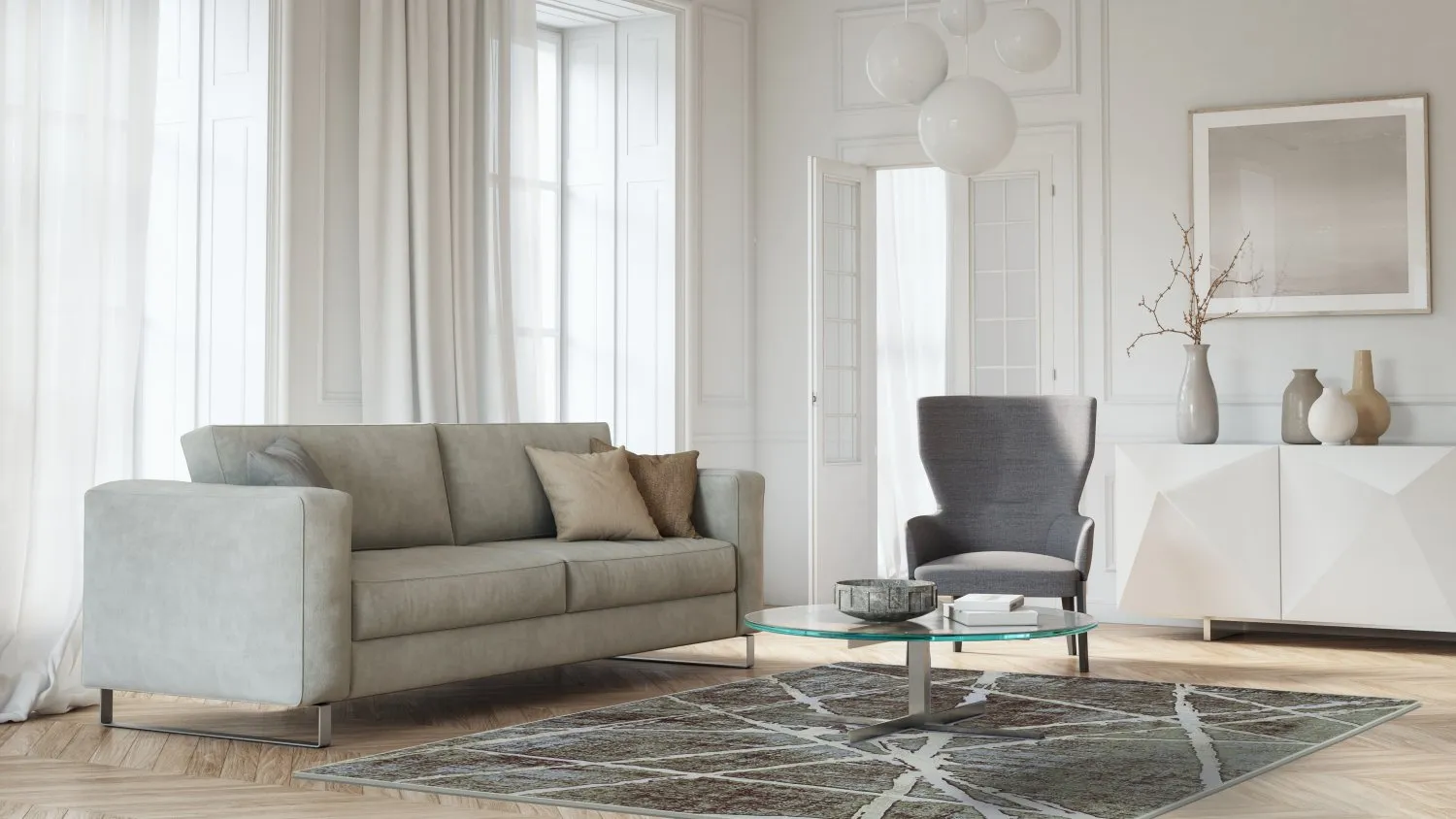 Tapis Wilton - Lagos (gris)