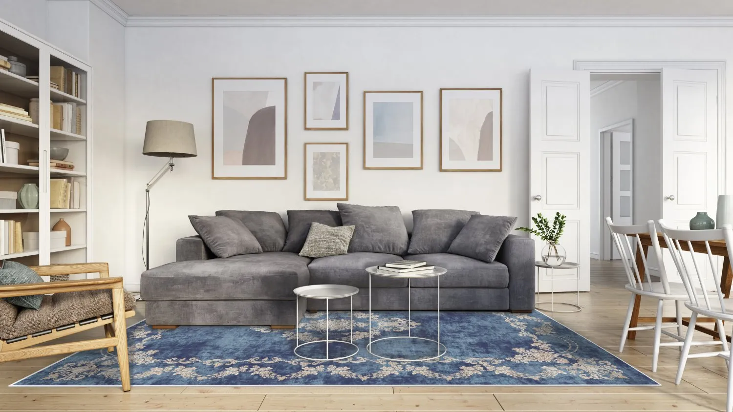 Tapis Wilton - Taknis (bleu)