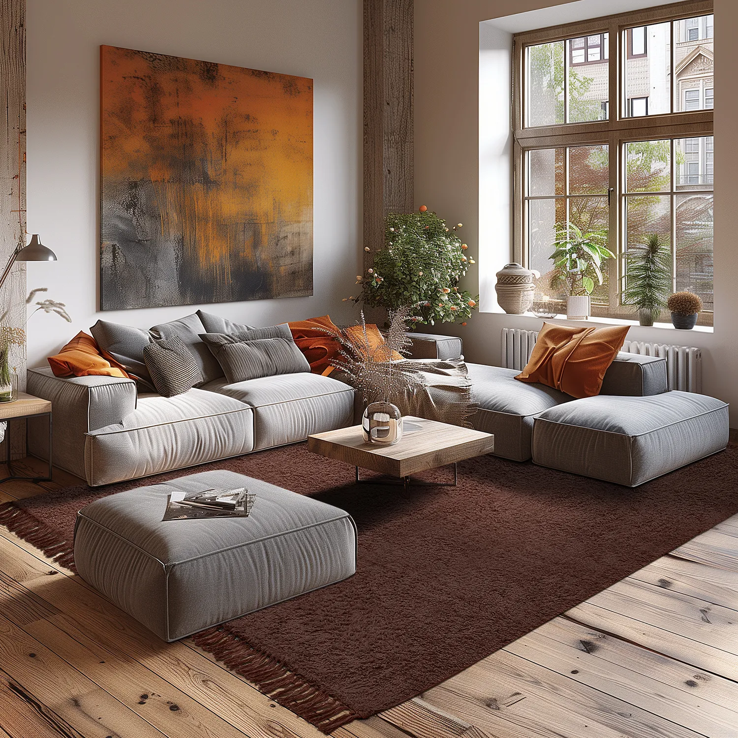 Tapis à poils longs - Alba Natural Cotton Shaggy (marron)