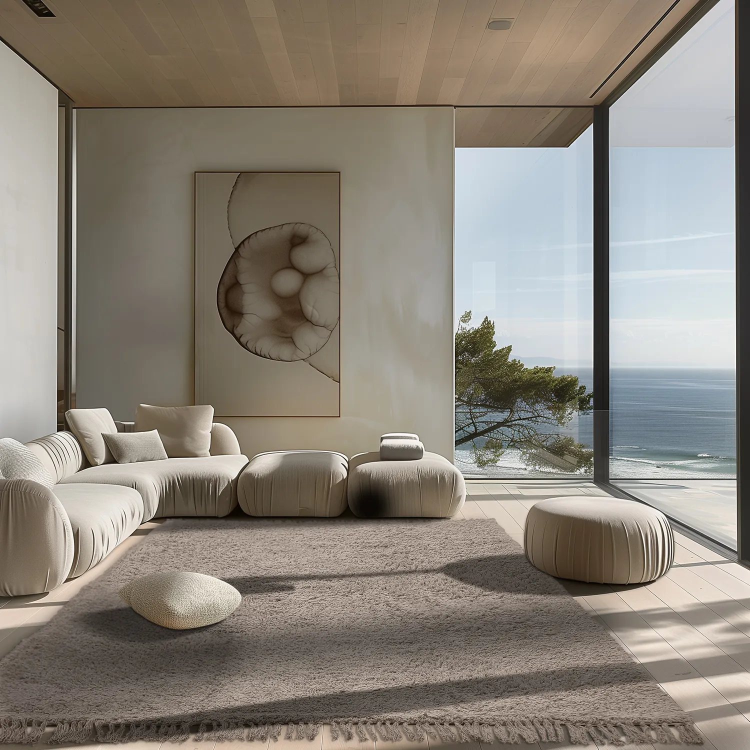 Tapis à poils longs - Alba Natural Cotton Shaggy (taupe)