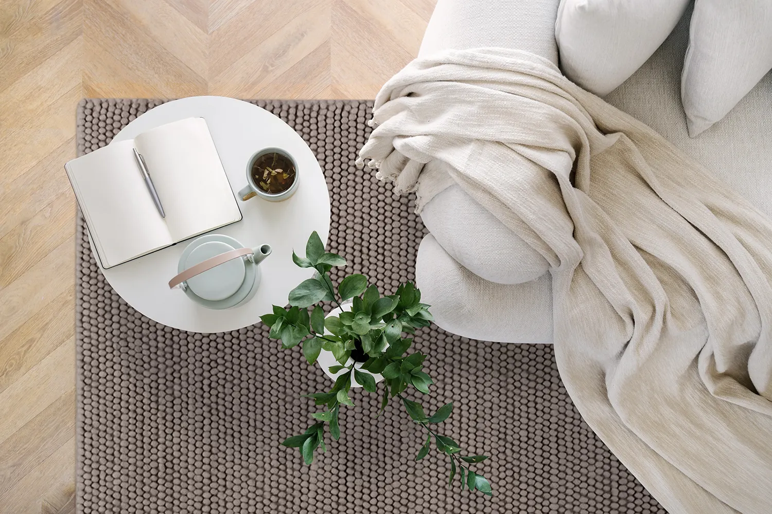 Tapis en laine - Avafors Wool Bubble (marron)