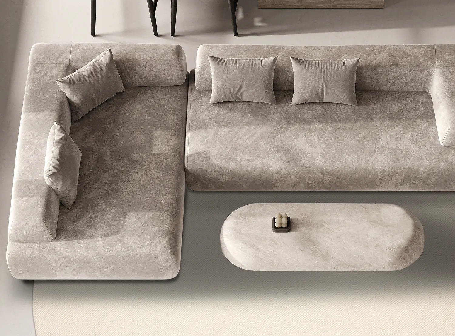 Tapis rond en coton - Billie (blanc)