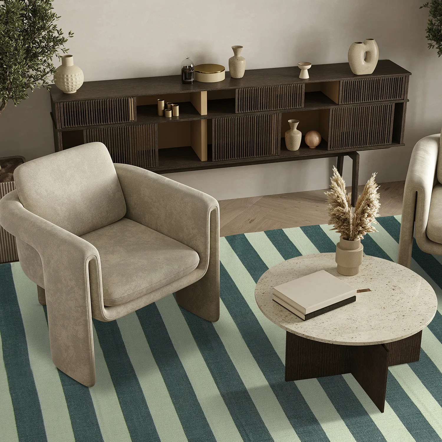 Tapis en coton - Nilo (vert)