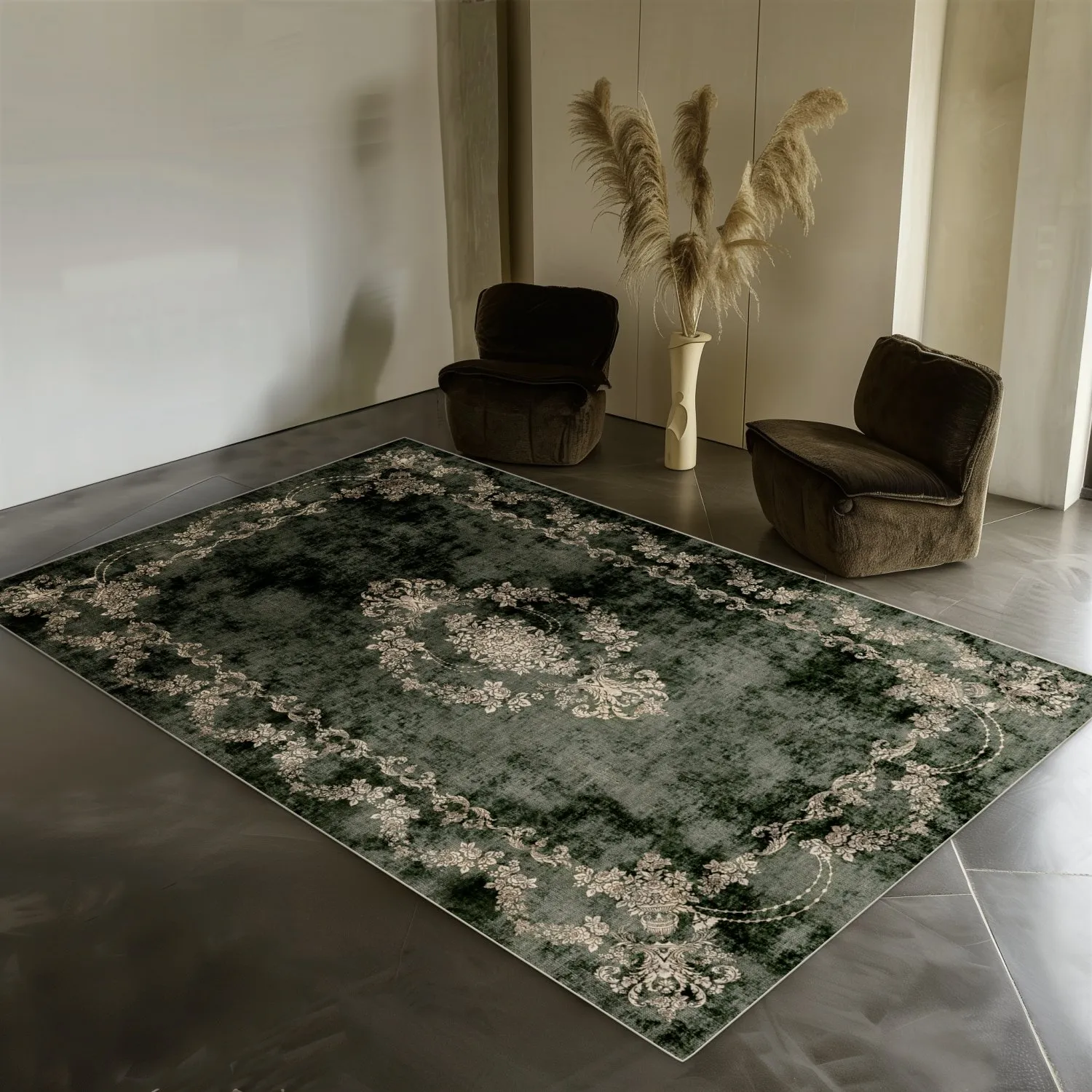 Tapis Wilton - Taknis (vert foncé)