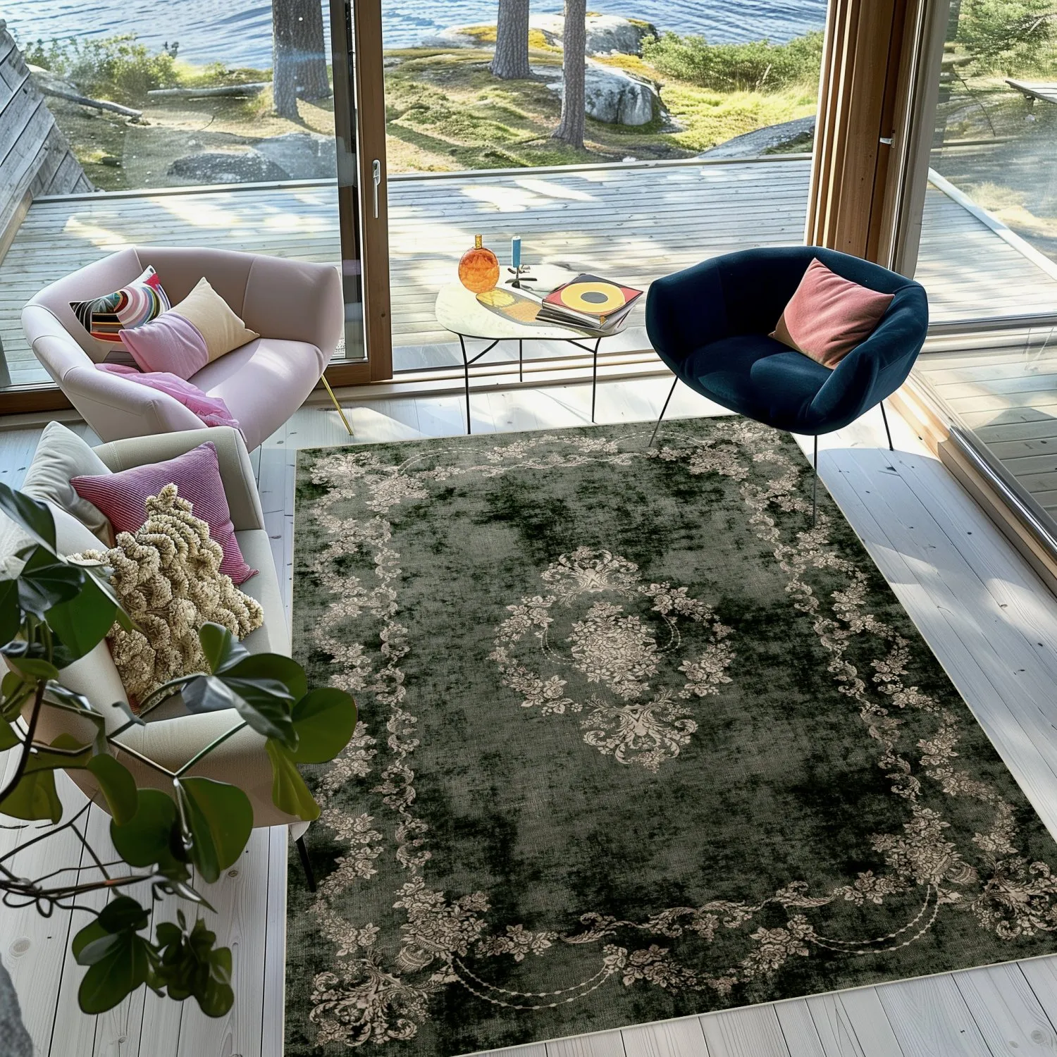 Tapis Wilton - Taknis (vert foncé)