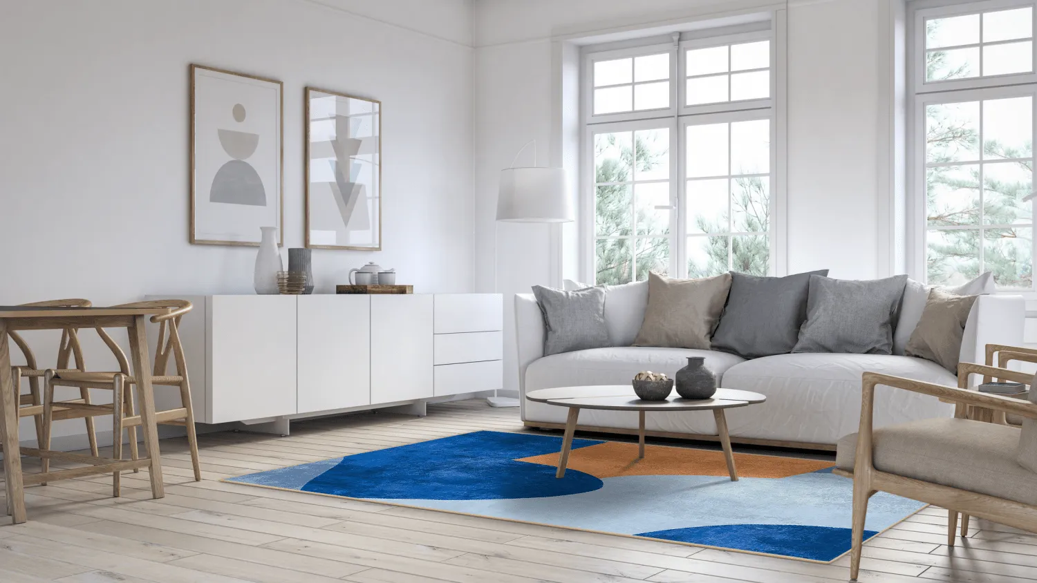 Tapis Wilton - Lazio (bleu)