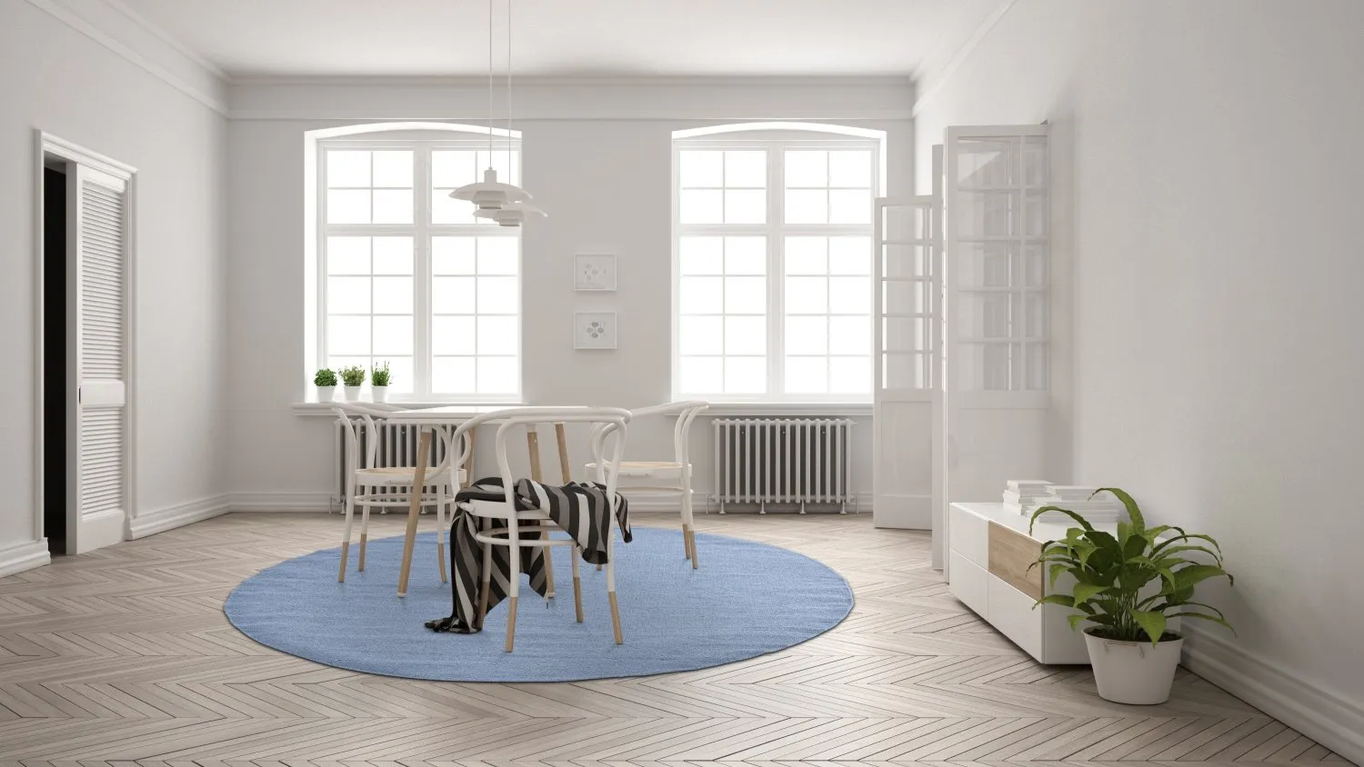 Tapis rond - Hamilton (Faded Denim)