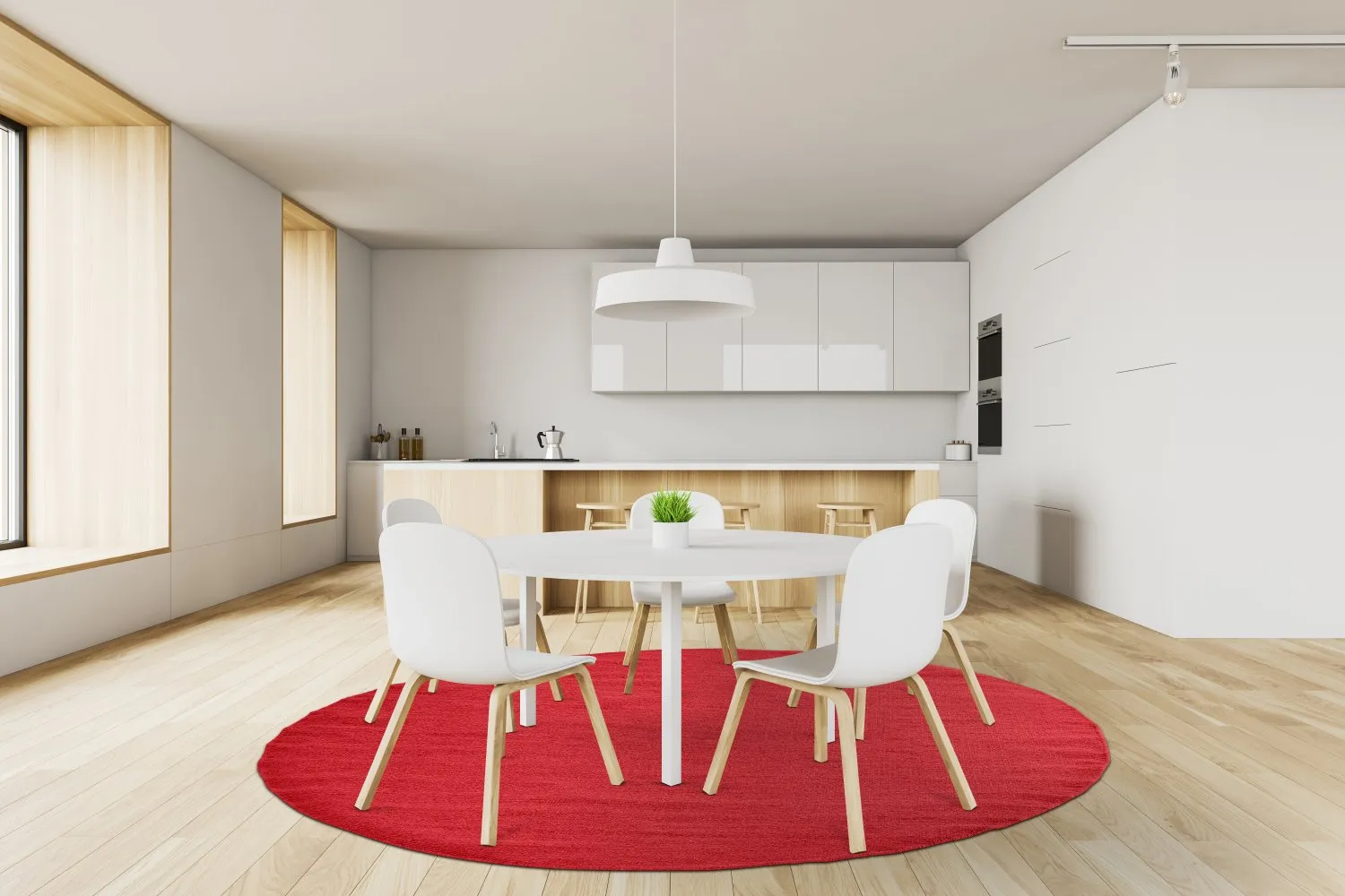 Tapis rond - Hamilton (Flame Scarlet)