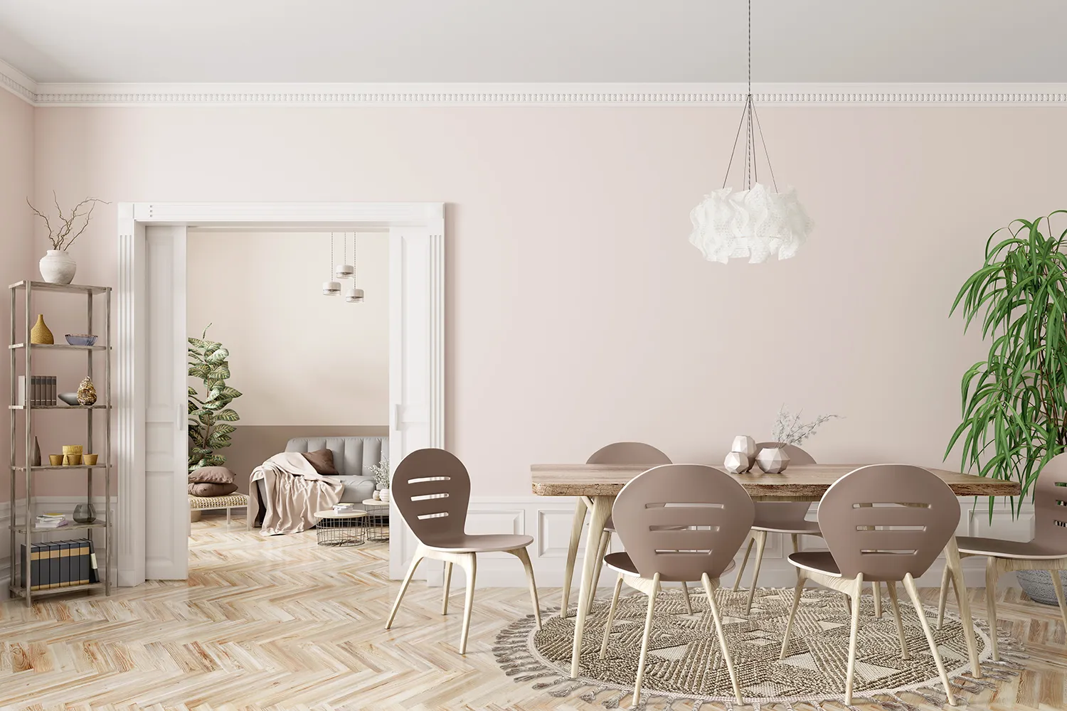 Tapis rond - Intérieur/Extérieur Lennon (beige)