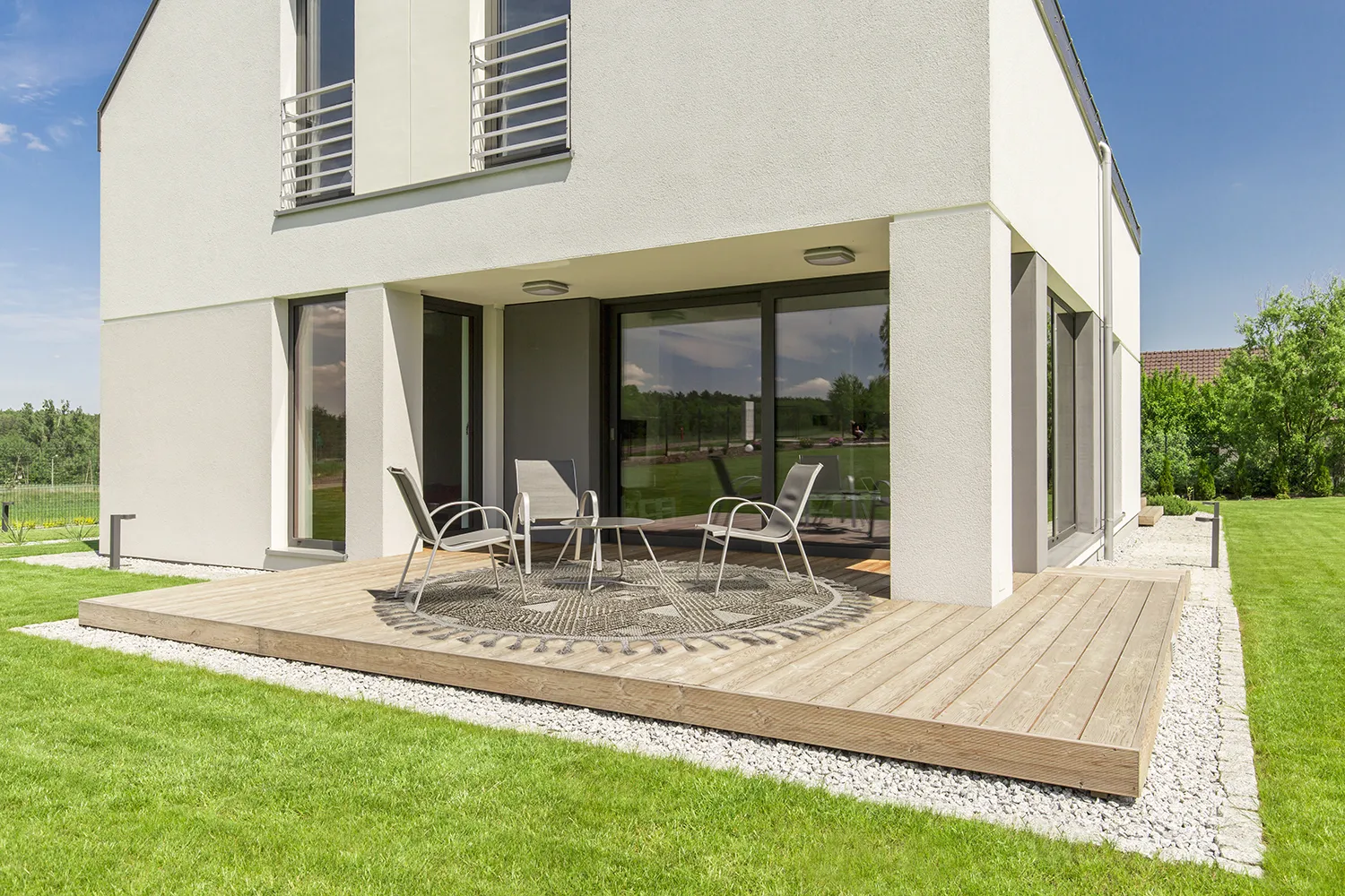Tapis rond - Intérieur/Extérieur Lennon (beige)