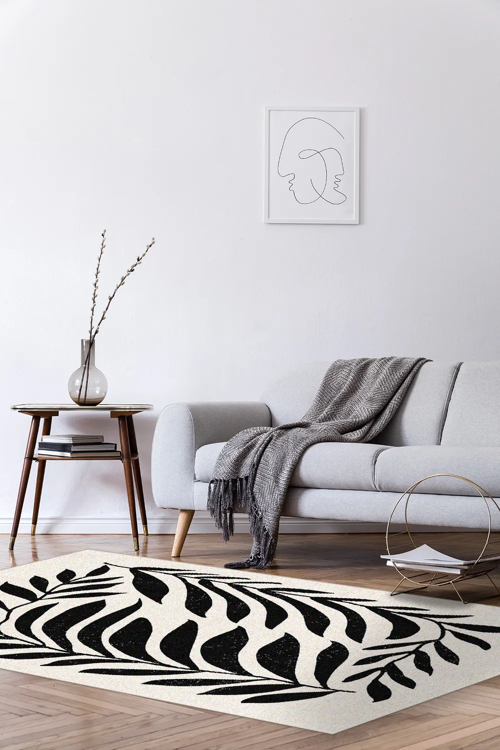 Tapis Wilton - Betty (beige/noir)