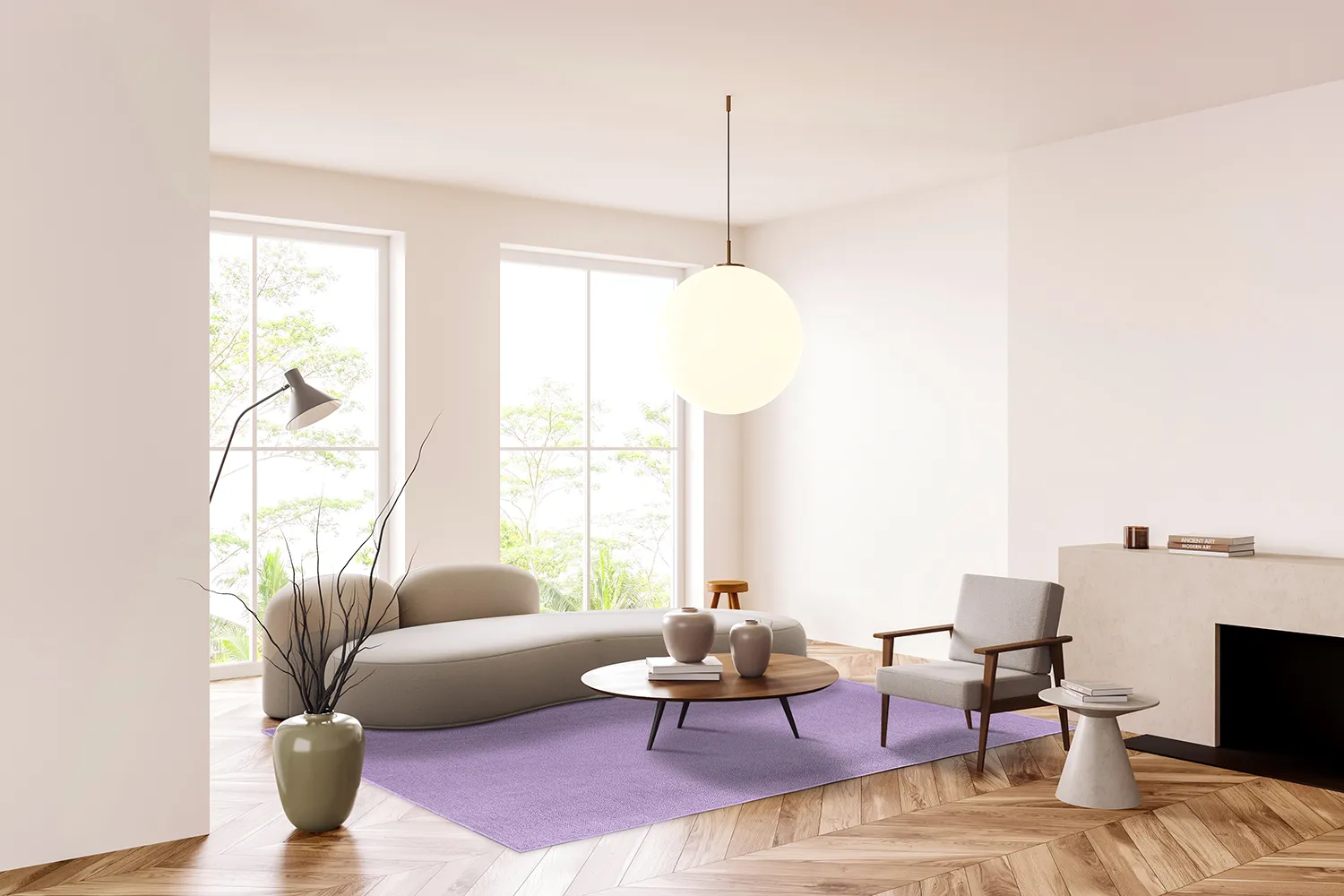 Tapis en laine - Hamilton (violet)