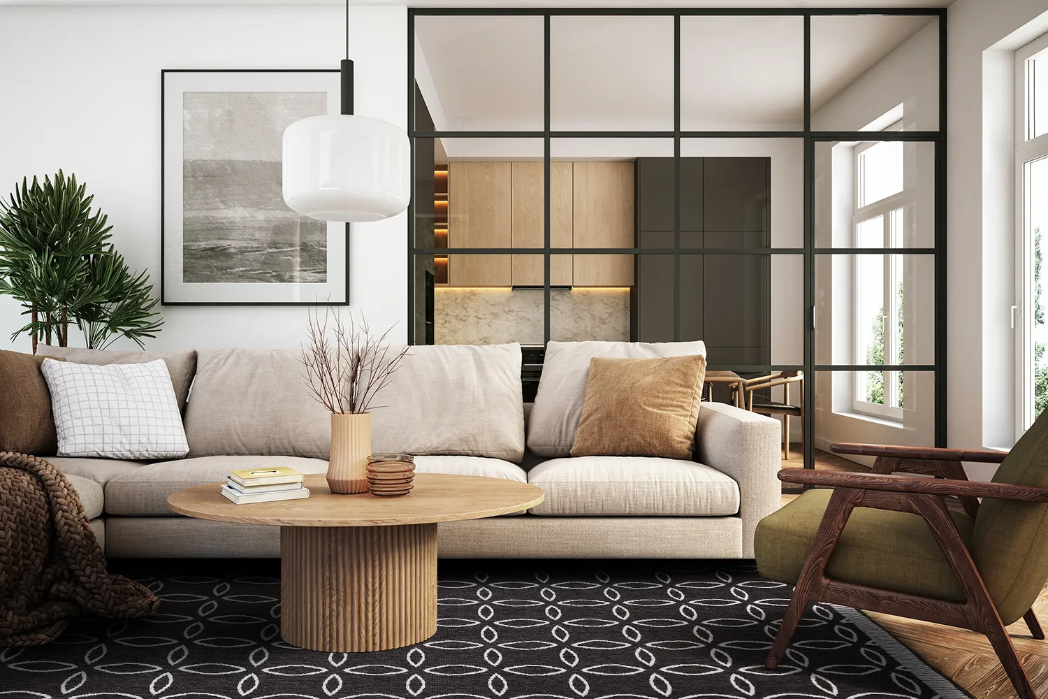 Tapis d’intérieur et d’extérieur - Dewey (noir)