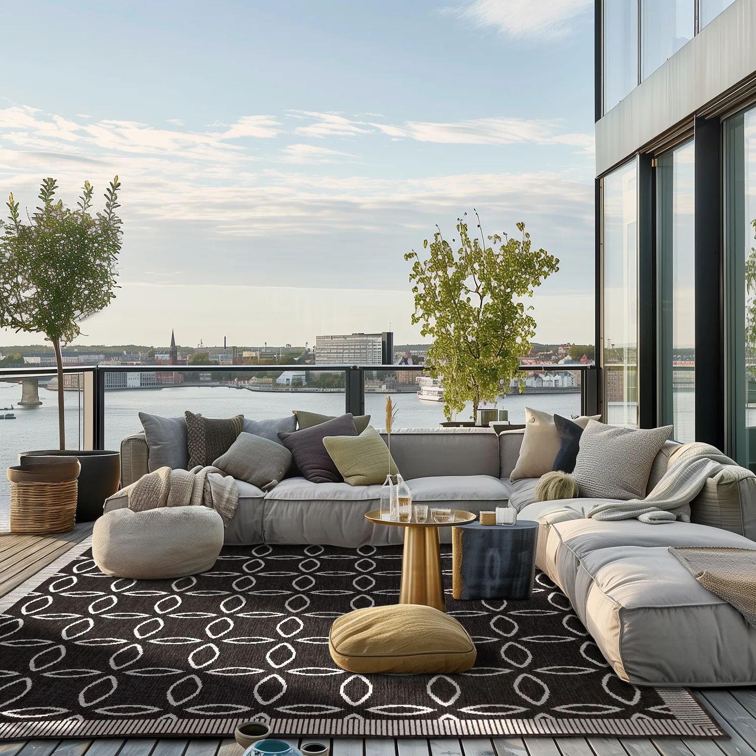Tapis d’intérieur et d’extérieur - Dewey (noir)