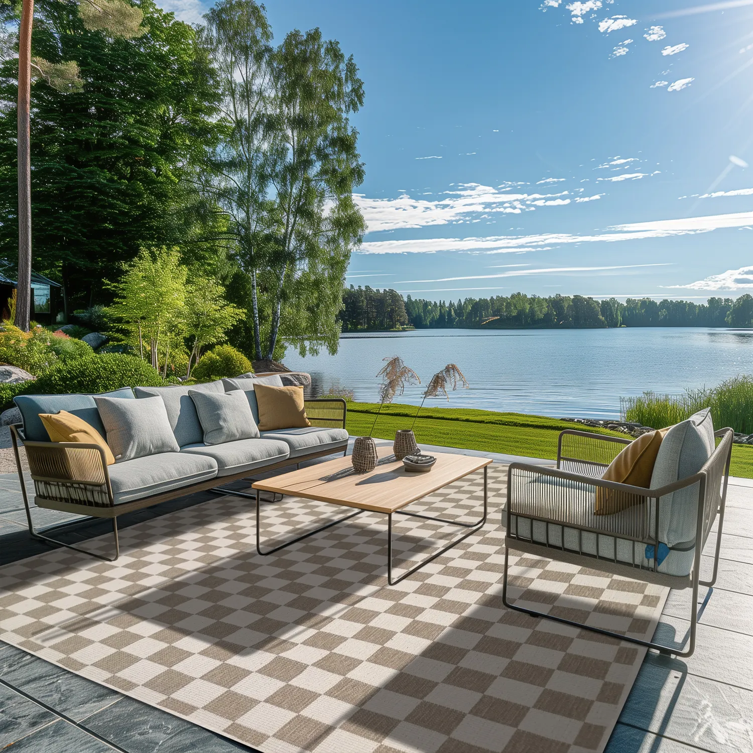 Tapis d’intérieur et d’extérieur - Lucida (beige)