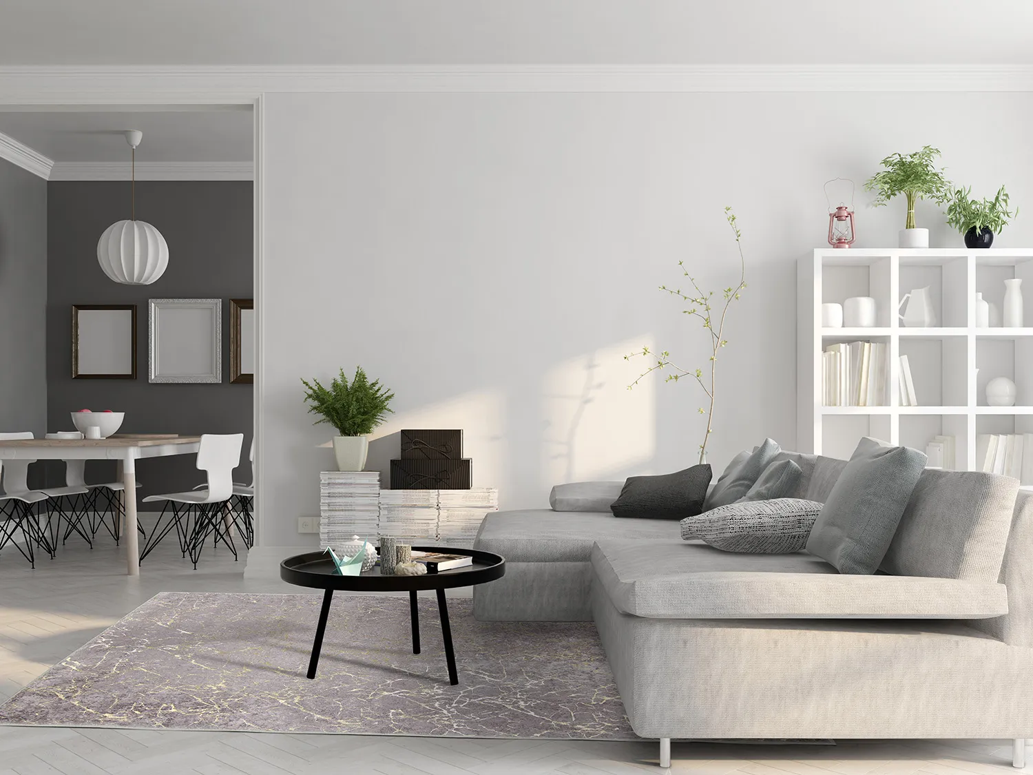 Tapis Wilton - Zaria (gris foncé/doré)