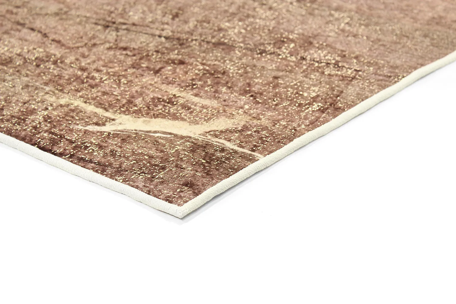 Tapis Wilton - Nara (marron/doré)