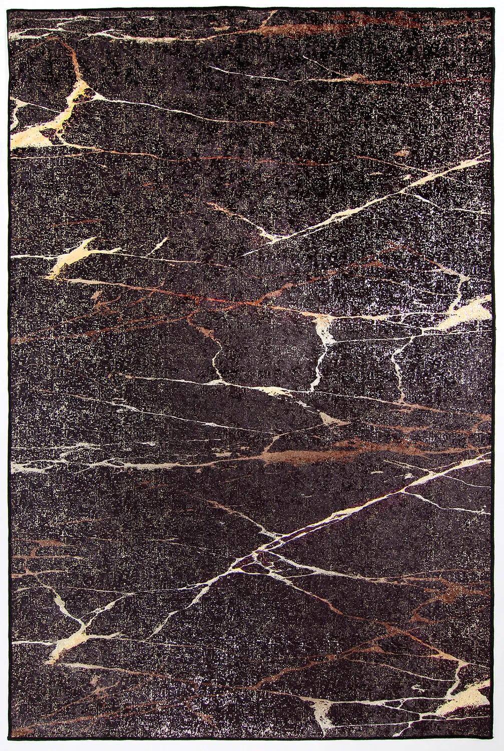 Tapis Wilton - Nara (noir/doré)