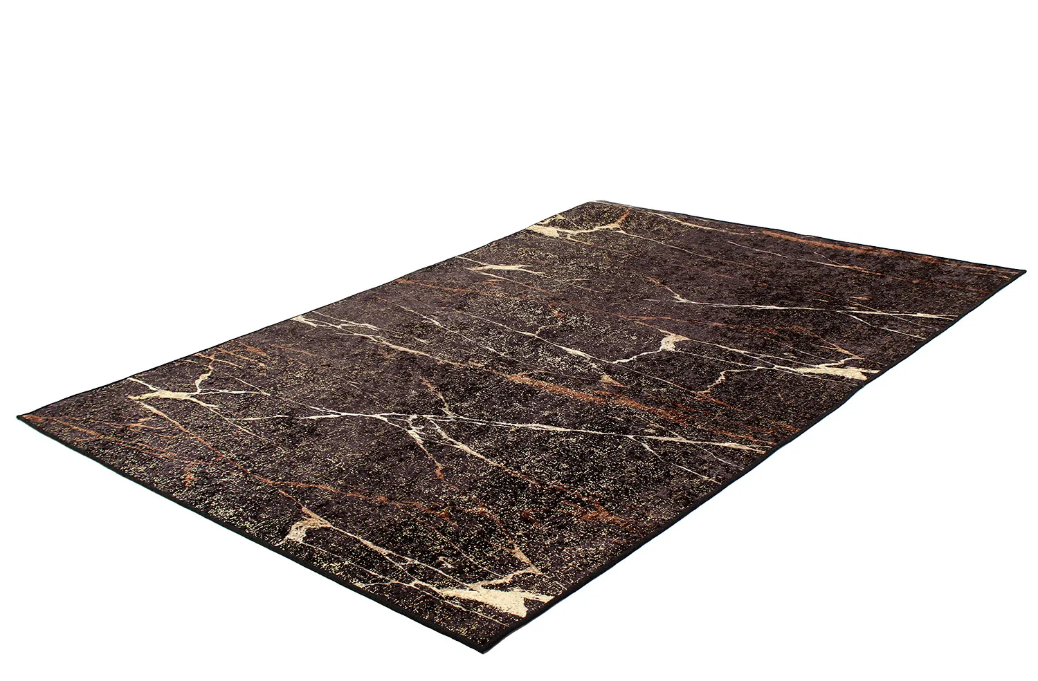 Tapis Wilton - Nara (noir/doré)