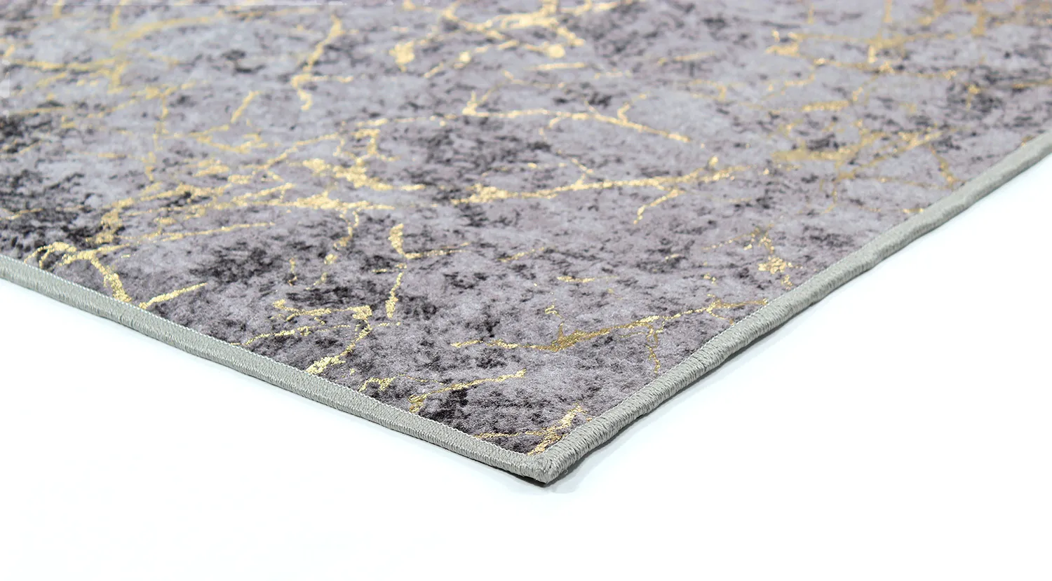 Tapis Wilton - Zaria (gris foncé/doré)