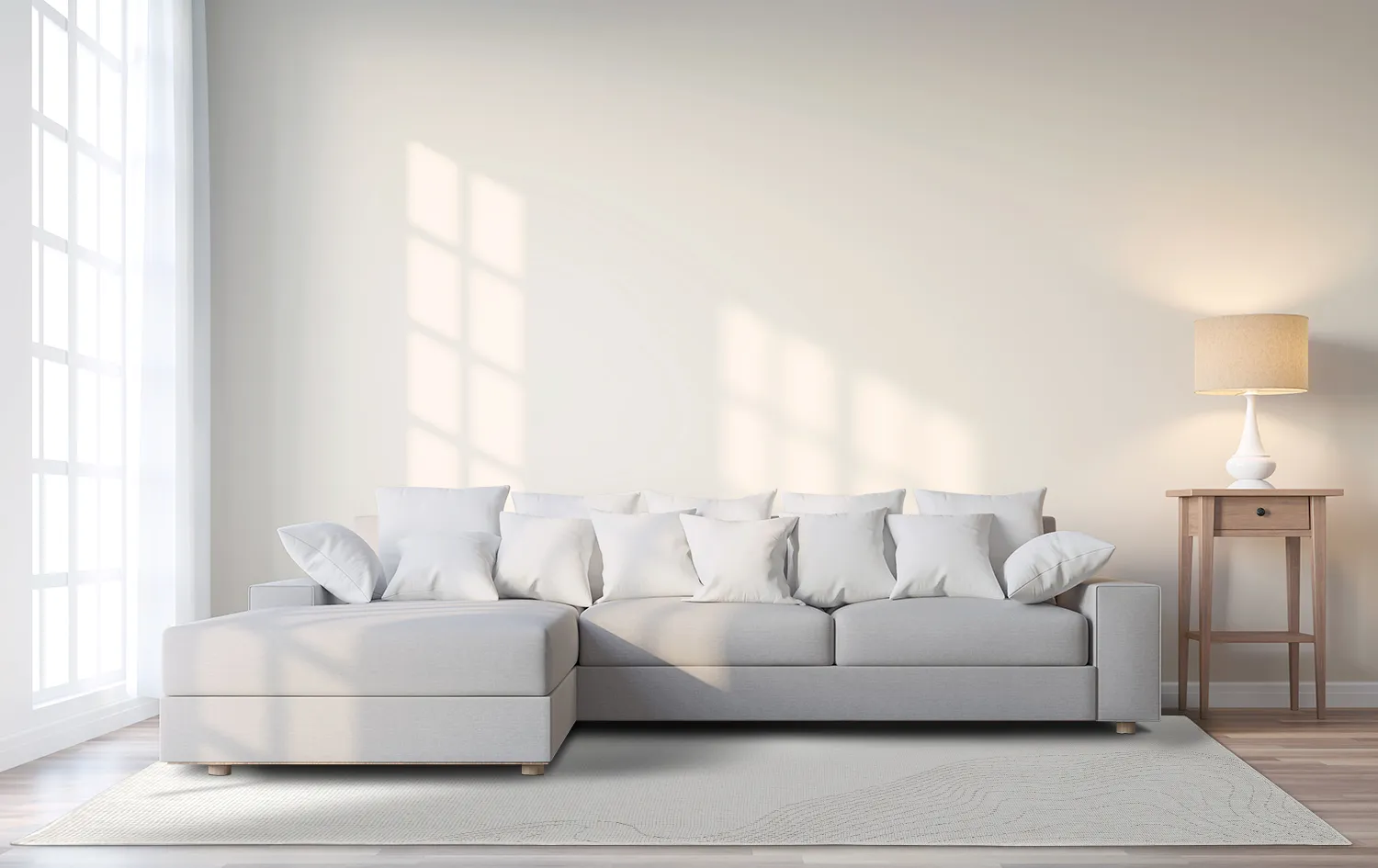 Tapis d’intérieur et d’extérieur - Zelmare (blanc cassé)