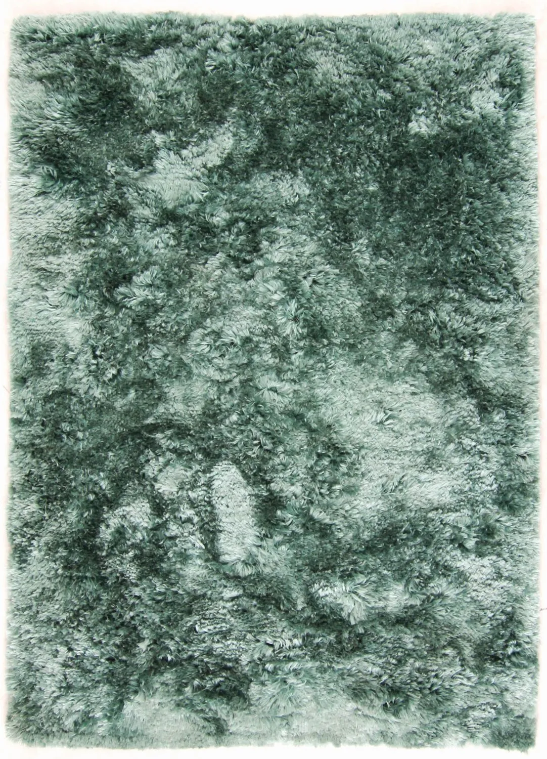Tapis à poils longs - Janjira (bleu-vert)