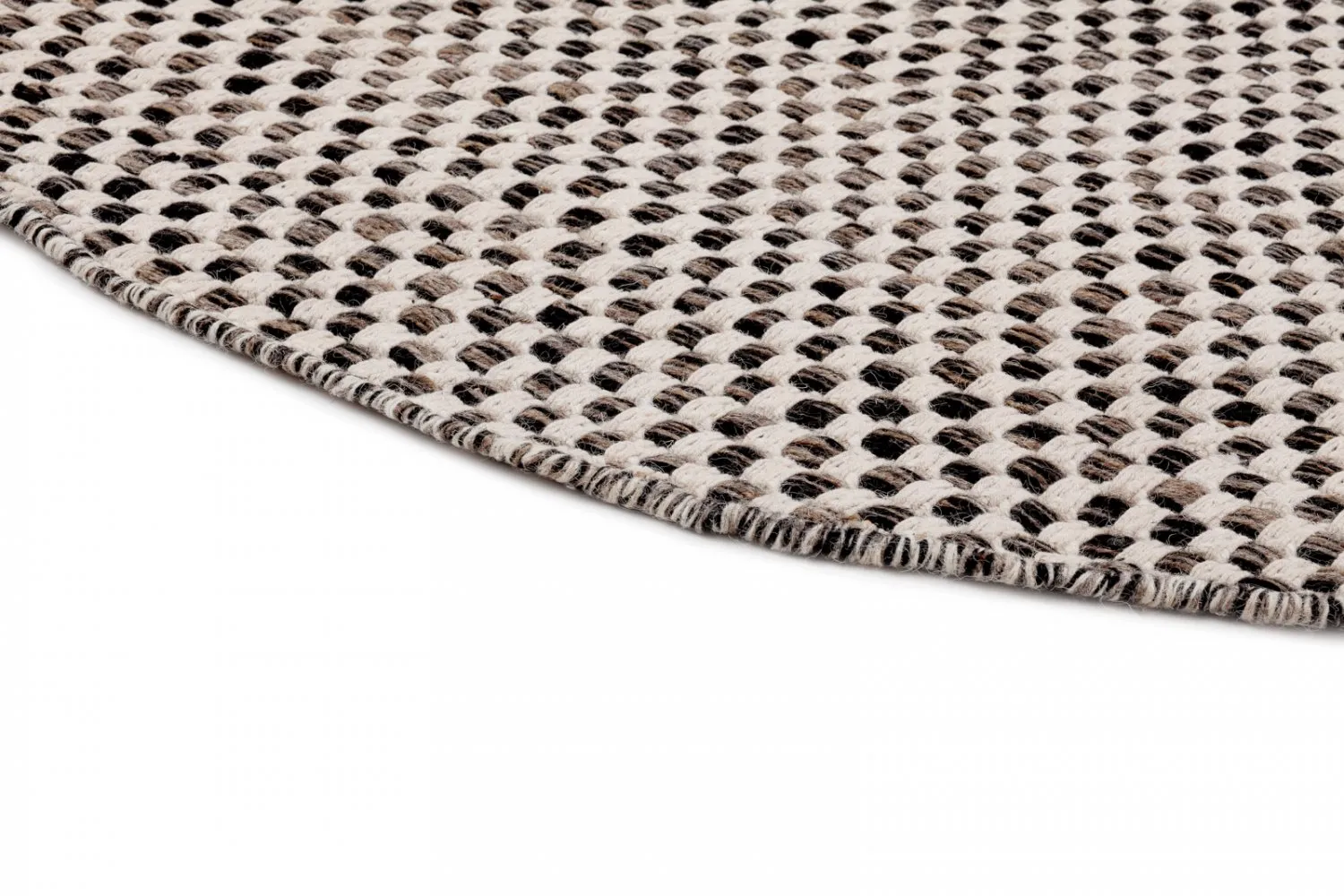 Tapis rond - Jenim (noir/blanc)