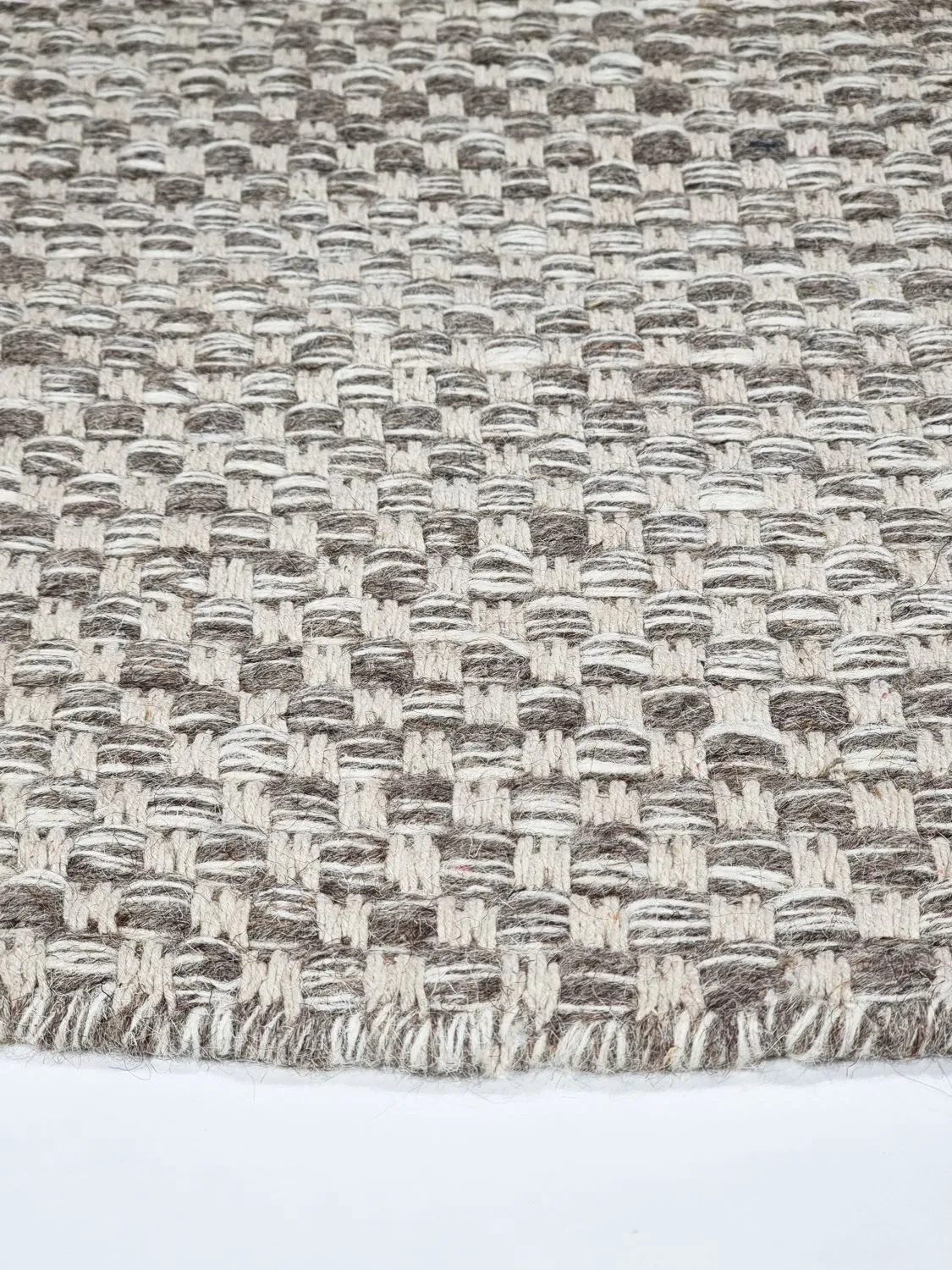 Tapis rond - Jenim (gris/blanc)