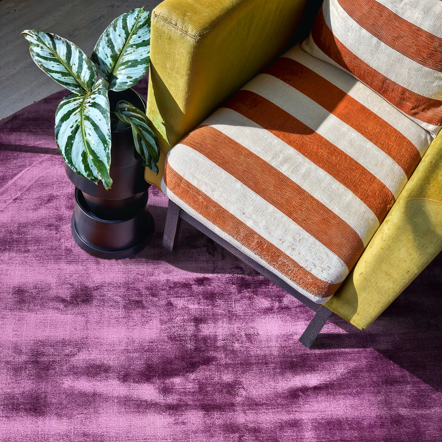 Tapis rond - Jodhpur Special Luxury Edition (violet)
