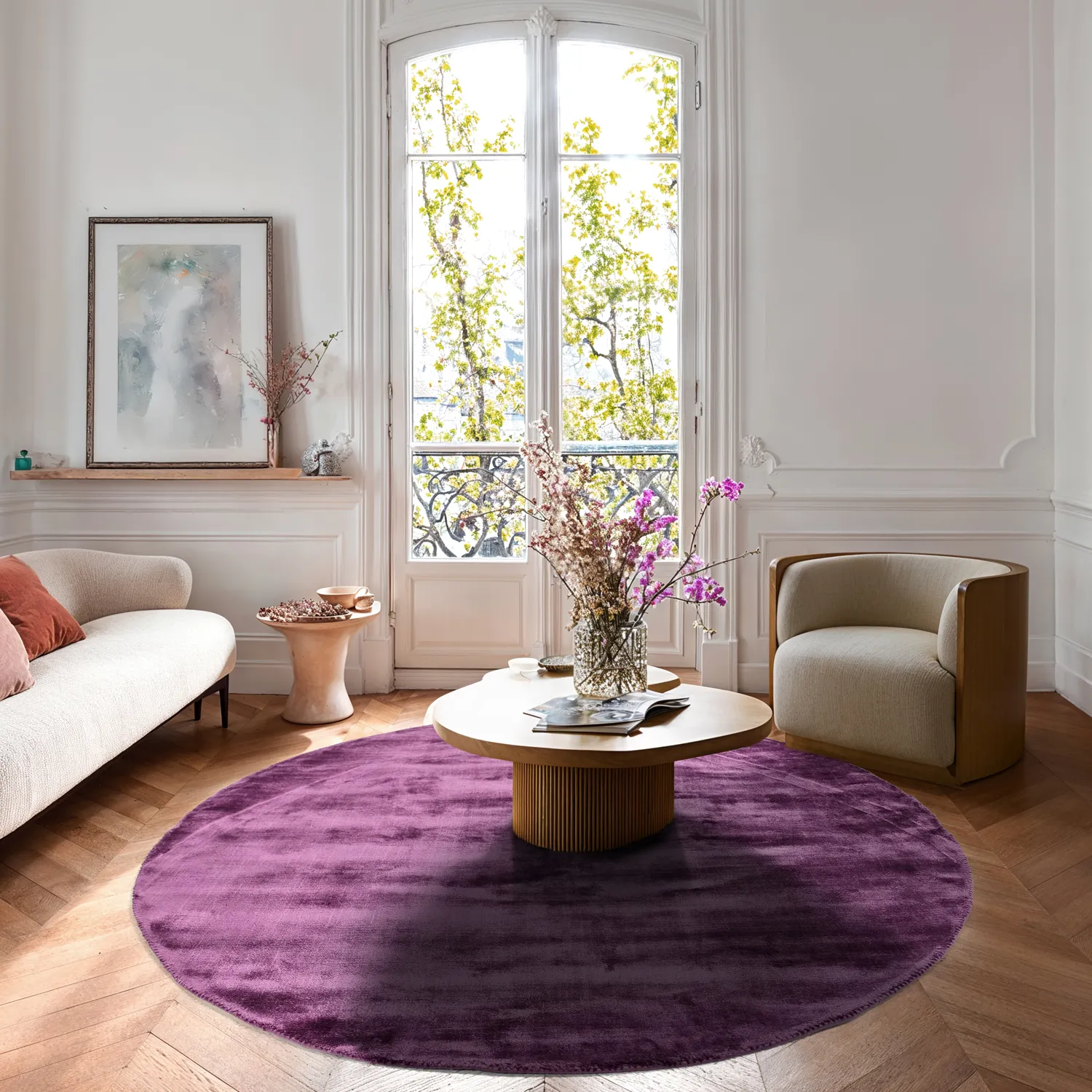 Tapis rond - Jodhpur Special Luxury Edition (violet)