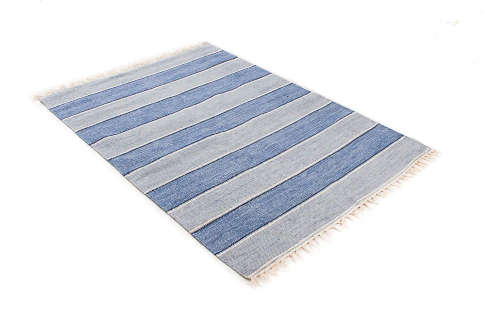 Tapis patchwork - Julia (bleu)