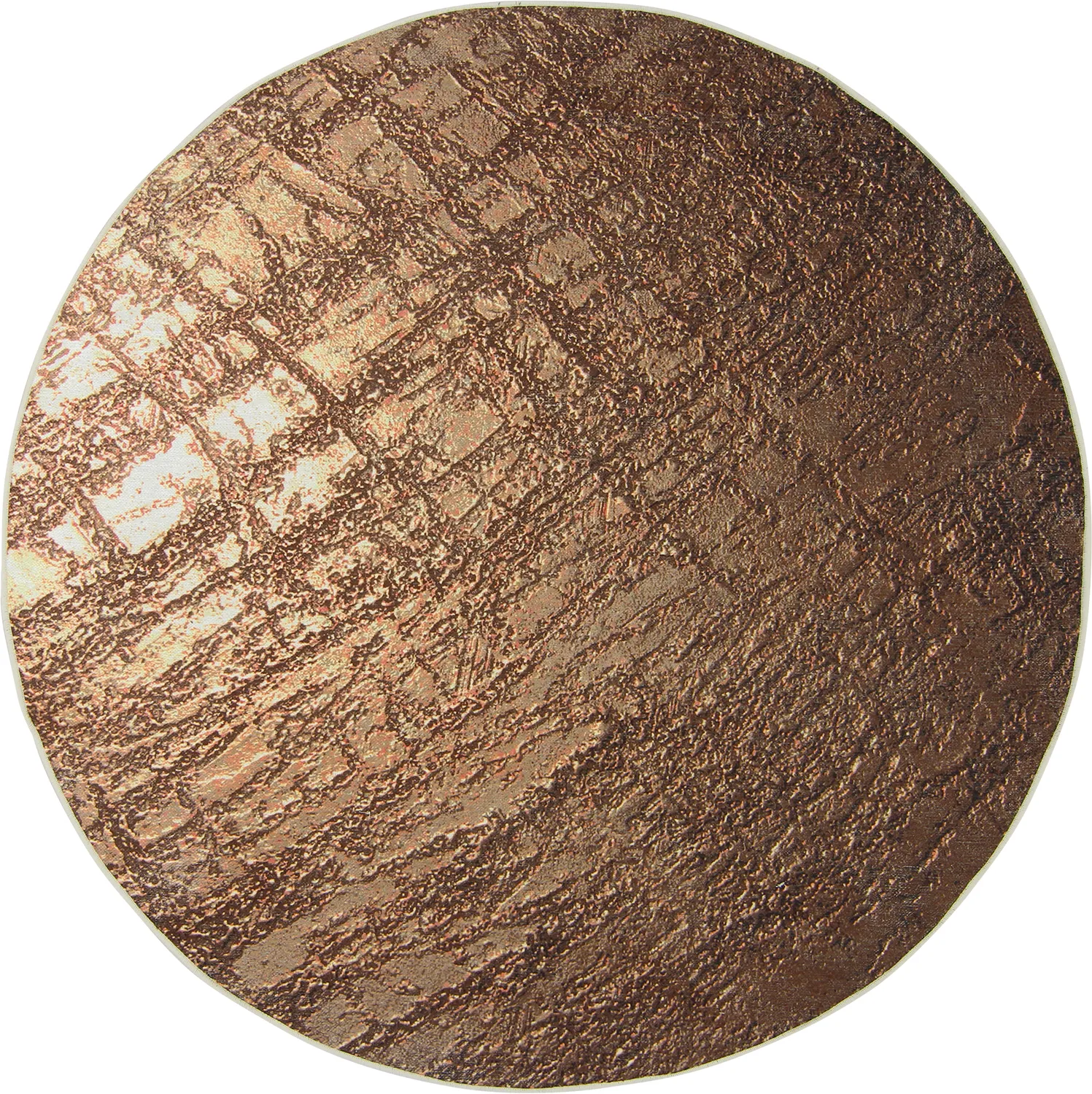 Tapis rond - Junes (doré)