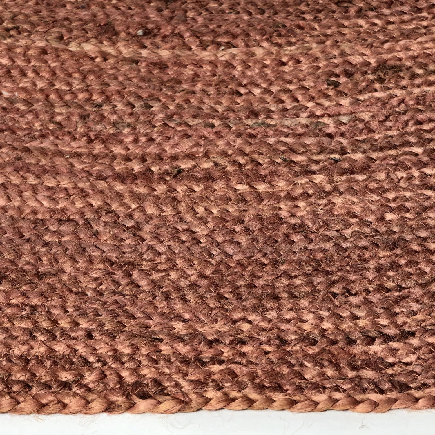 Tapis rond en jute - Amasia (châtaigne)