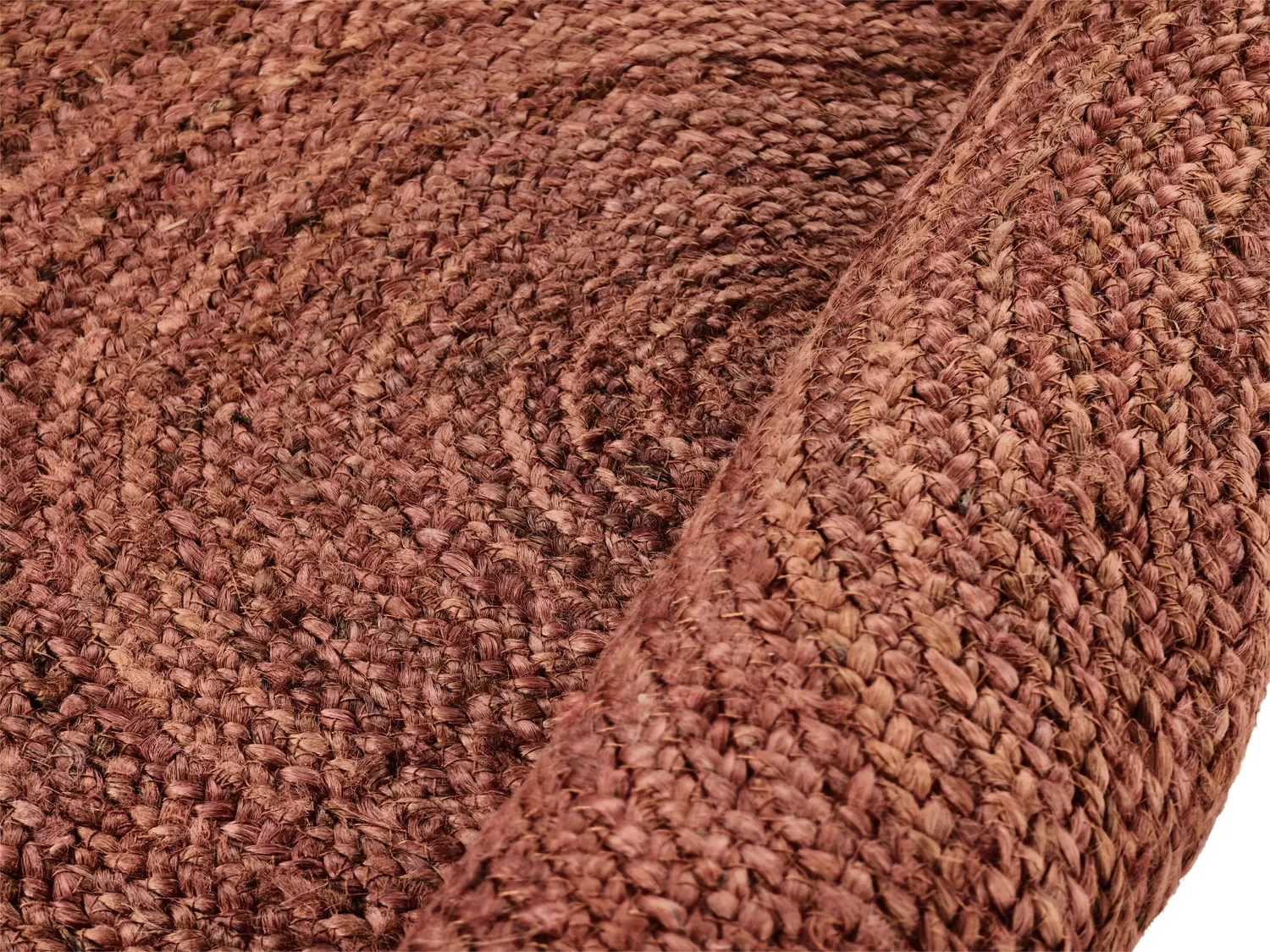 Tapis rond en jute - Amasia (châtaigne)