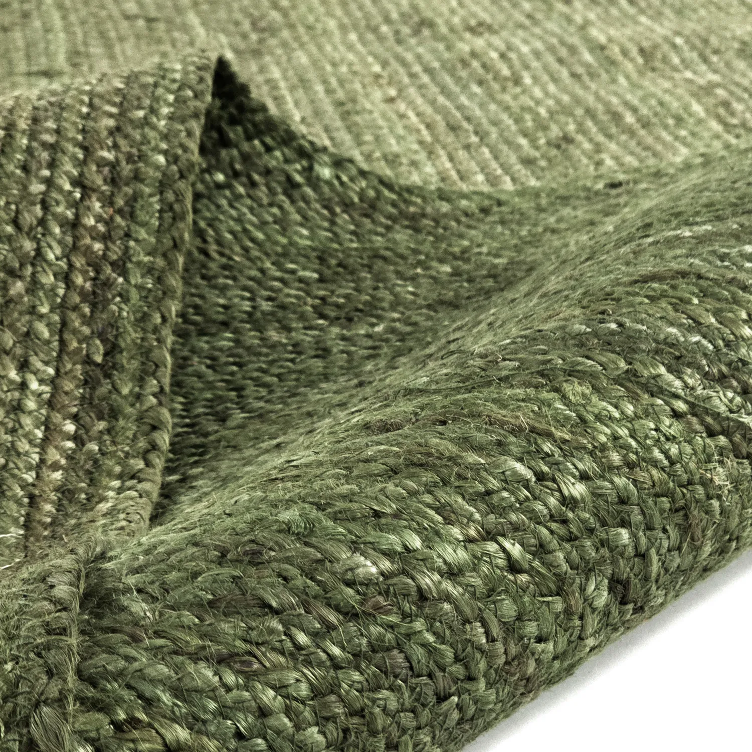 Tapis en jute - Amasia (vert militaire)