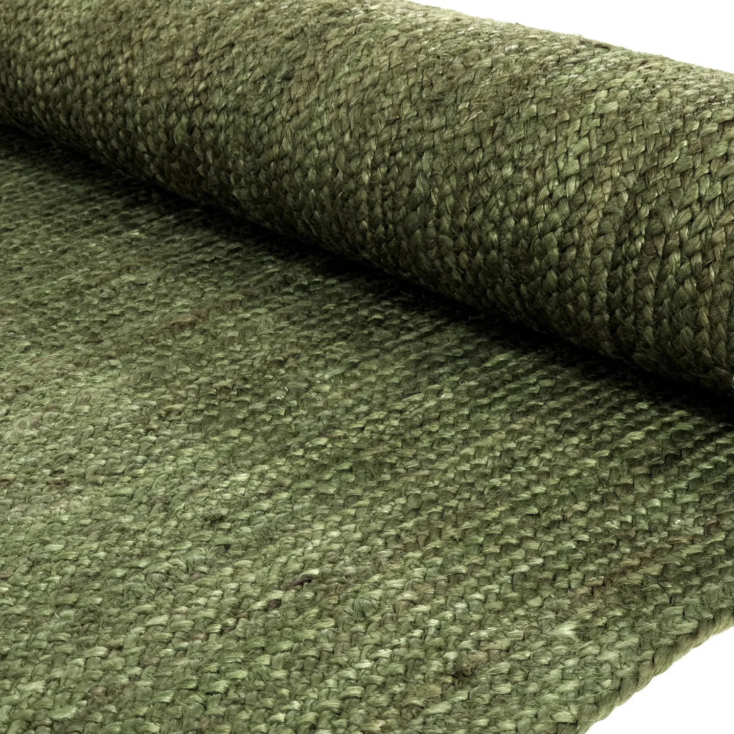Tapis en jute - Amasia (vert militaire)
