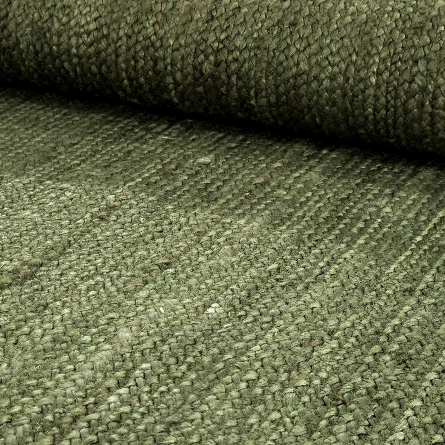 Tapis en jute - Amasia (vert militaire)