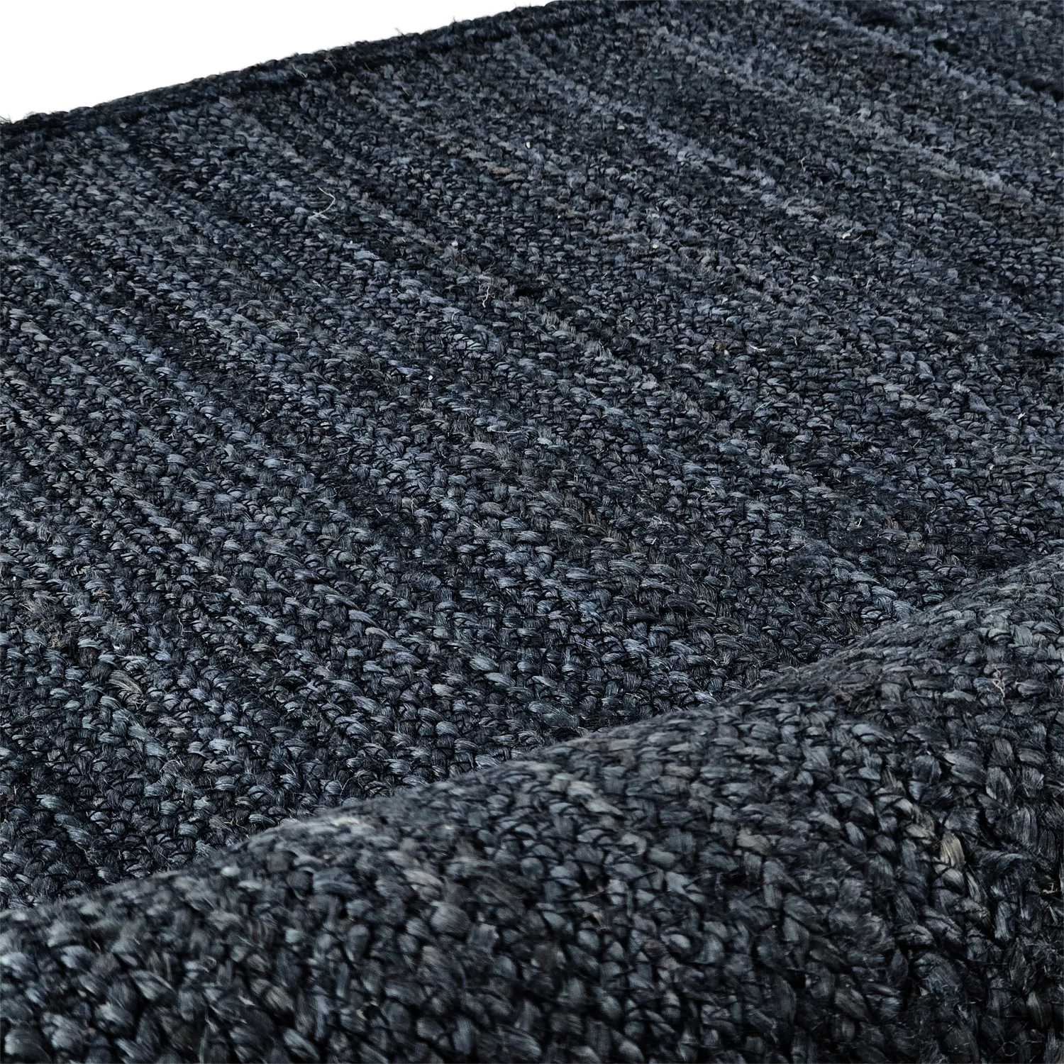Tapis en jute - Amasia (bleu foncé)