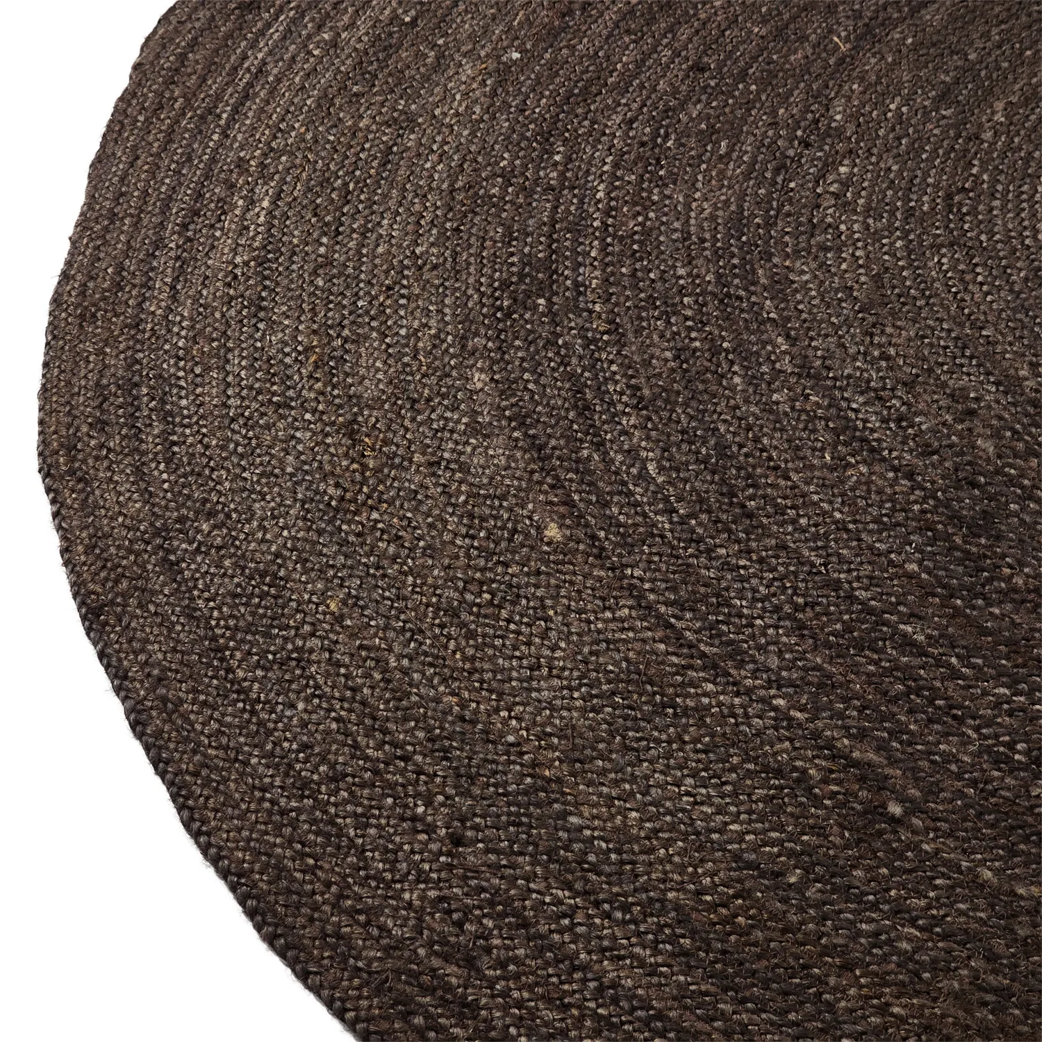 Tapis rond en jute - Amasia (gris foncé)